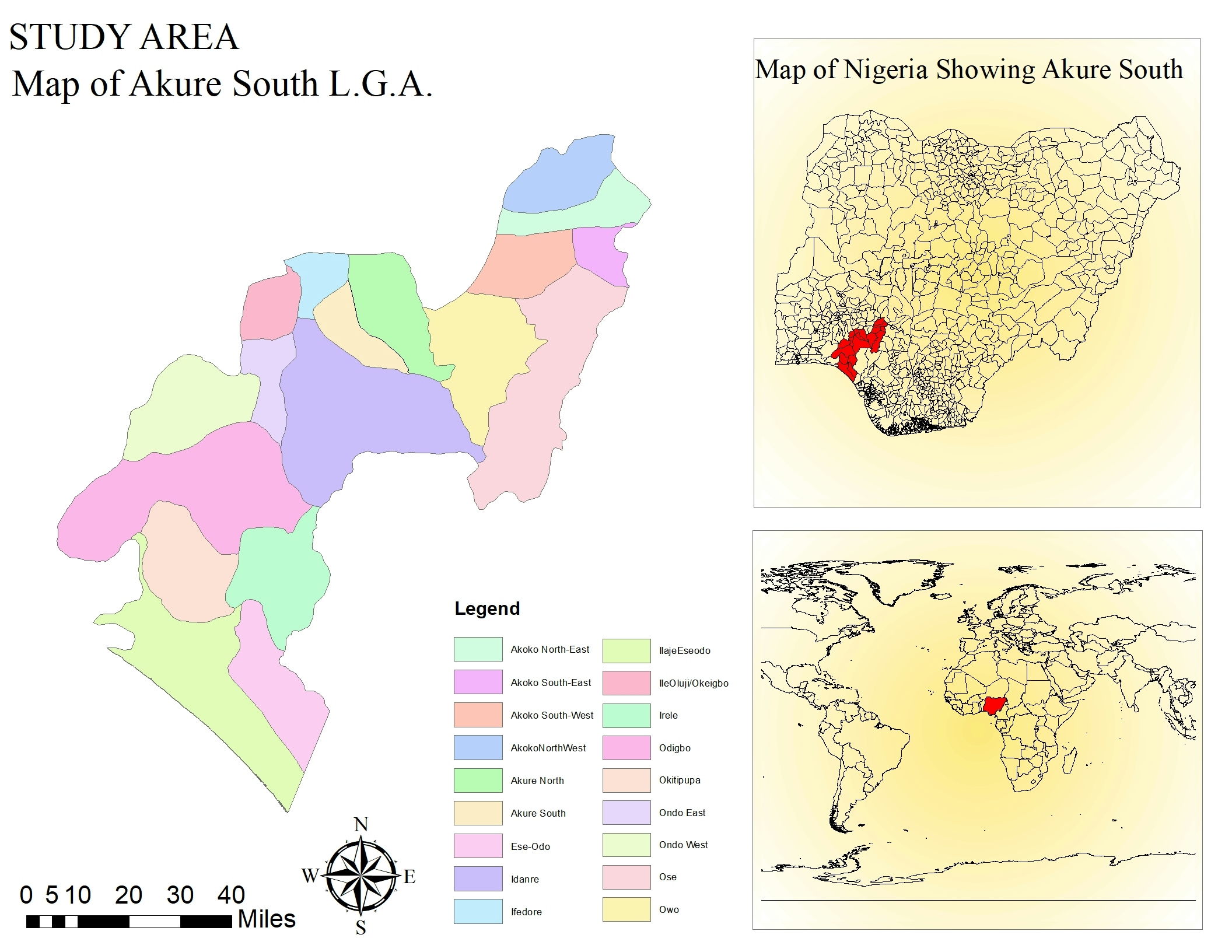 Base Map of Akure 