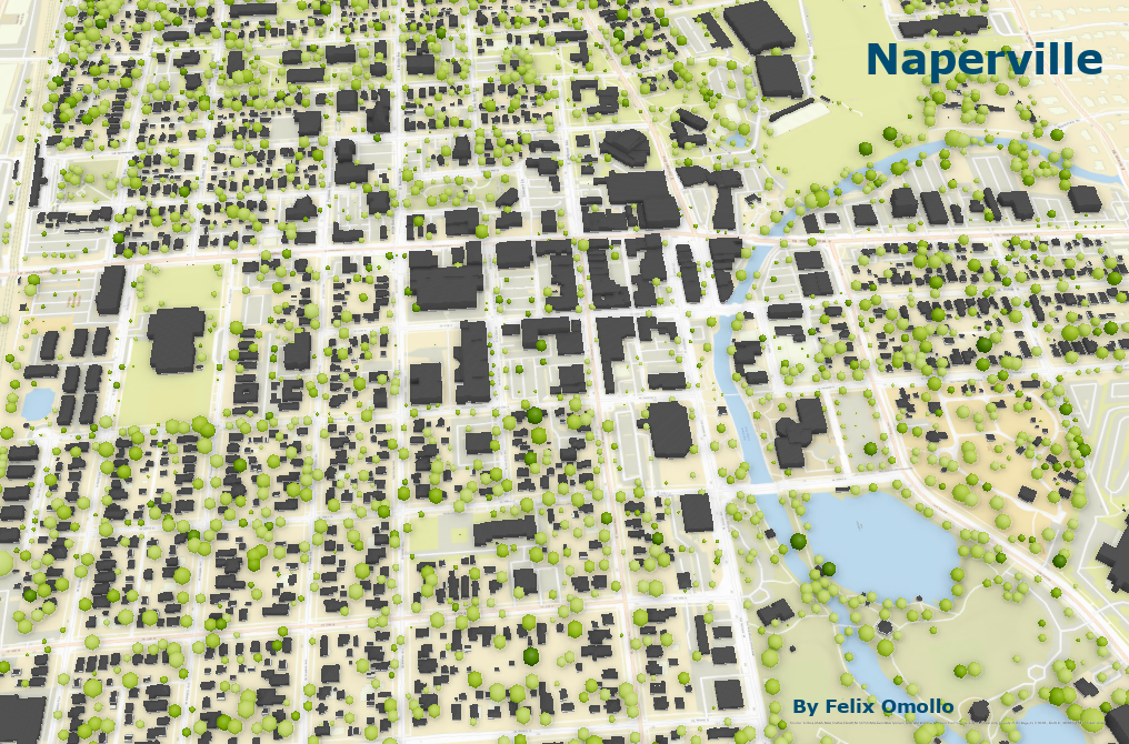 3D Map of Naperville