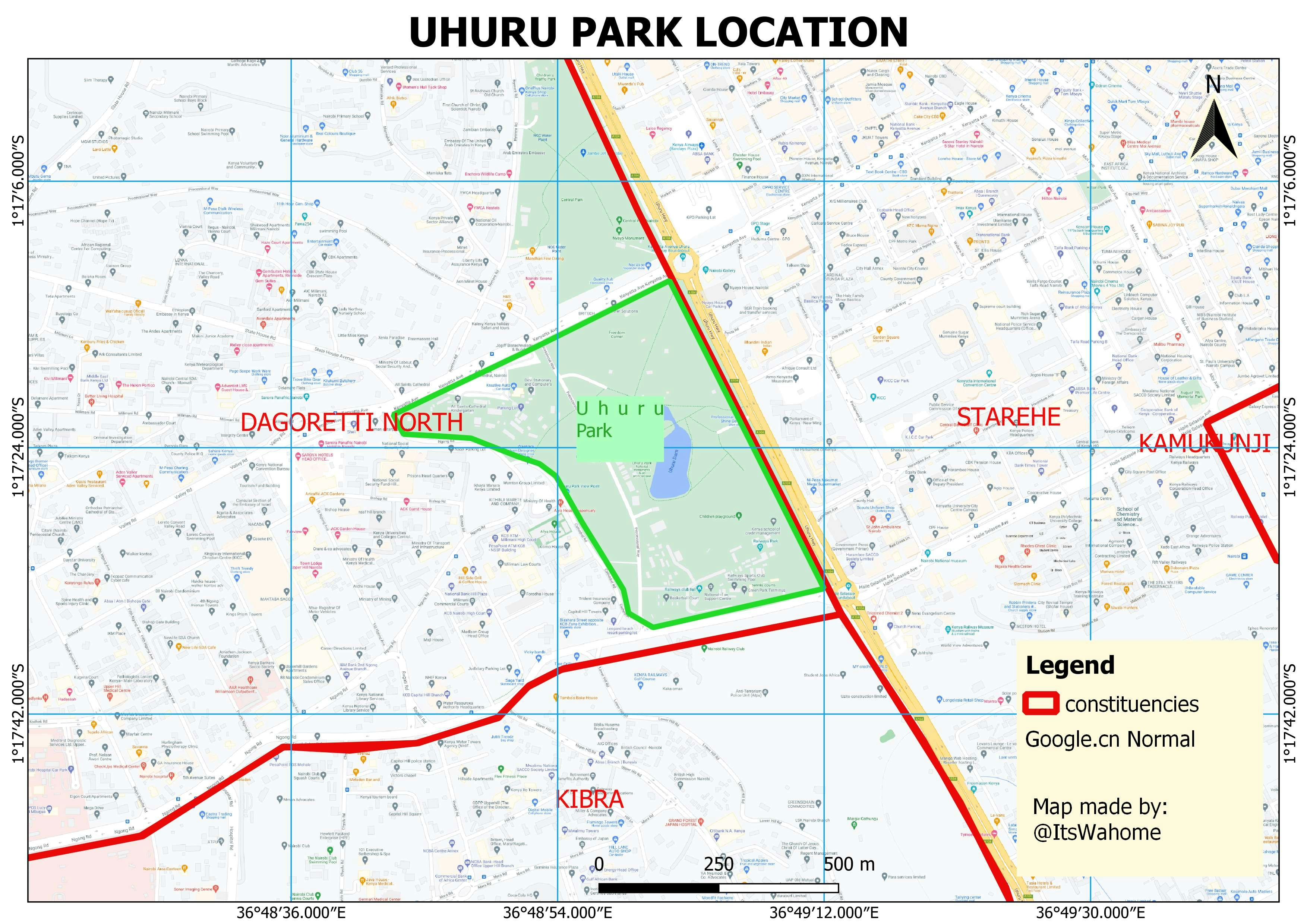 UHURU PARK LOCATION-NAIROBI, KENYA