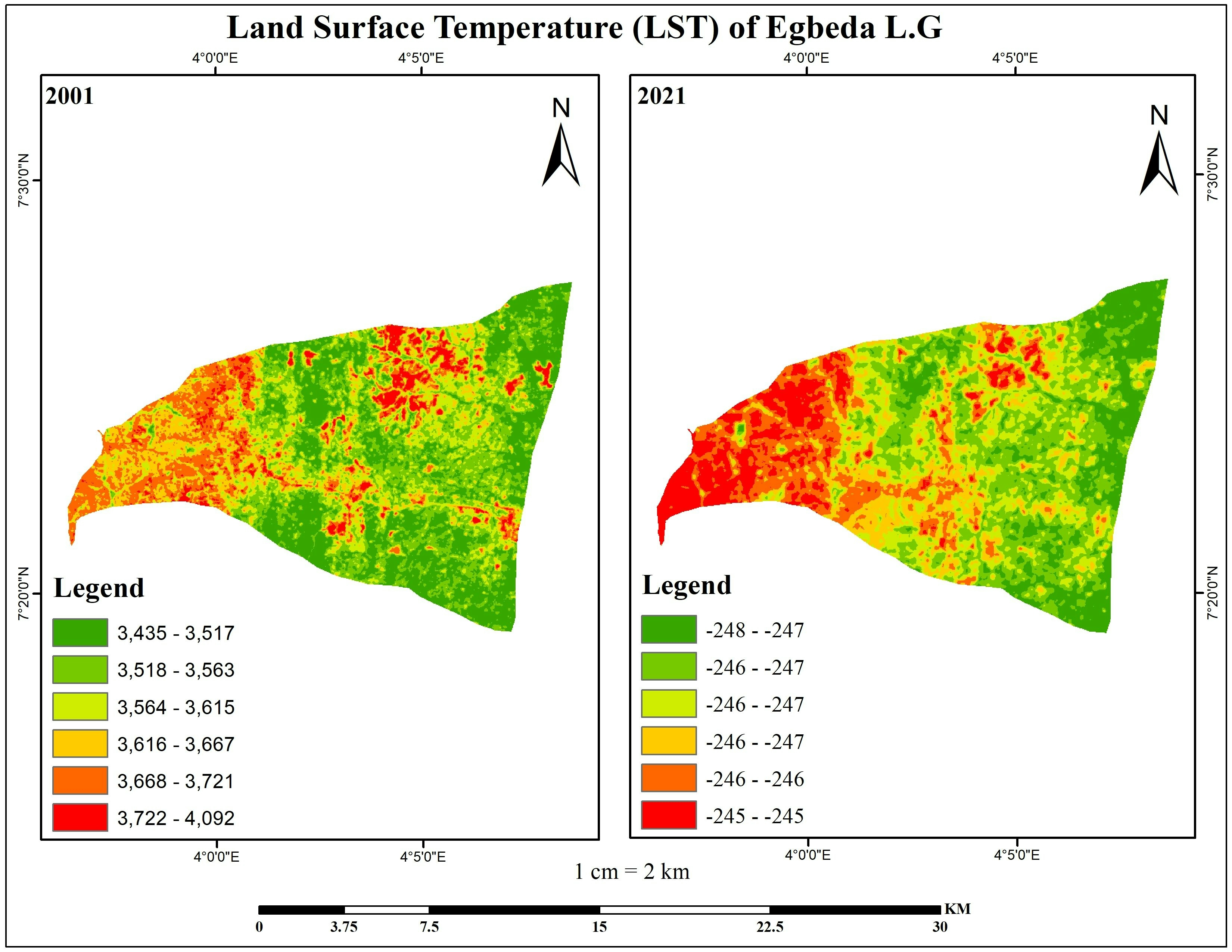 LAND SURFACE TEMPERATURE OF EGBEDA L.G