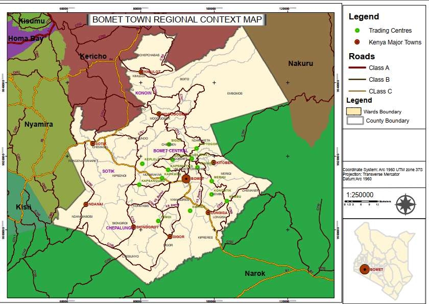 bomet regional context maps