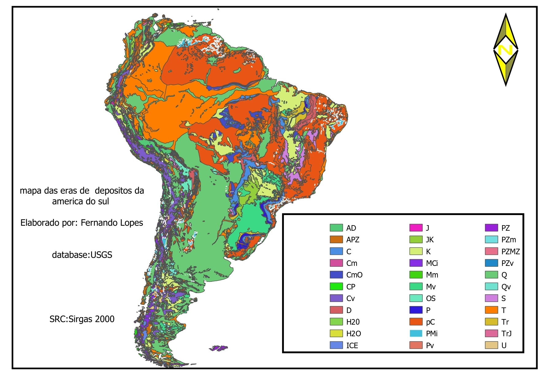 geological ages of sediments in Brazil