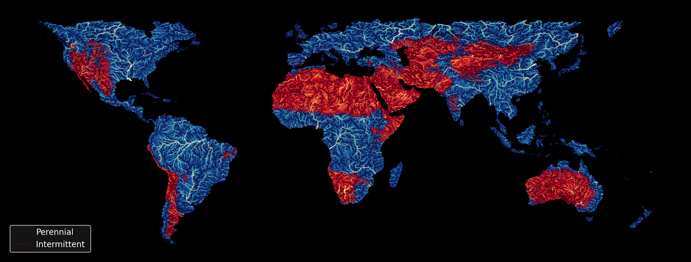Stream/ Drainage network of the World.