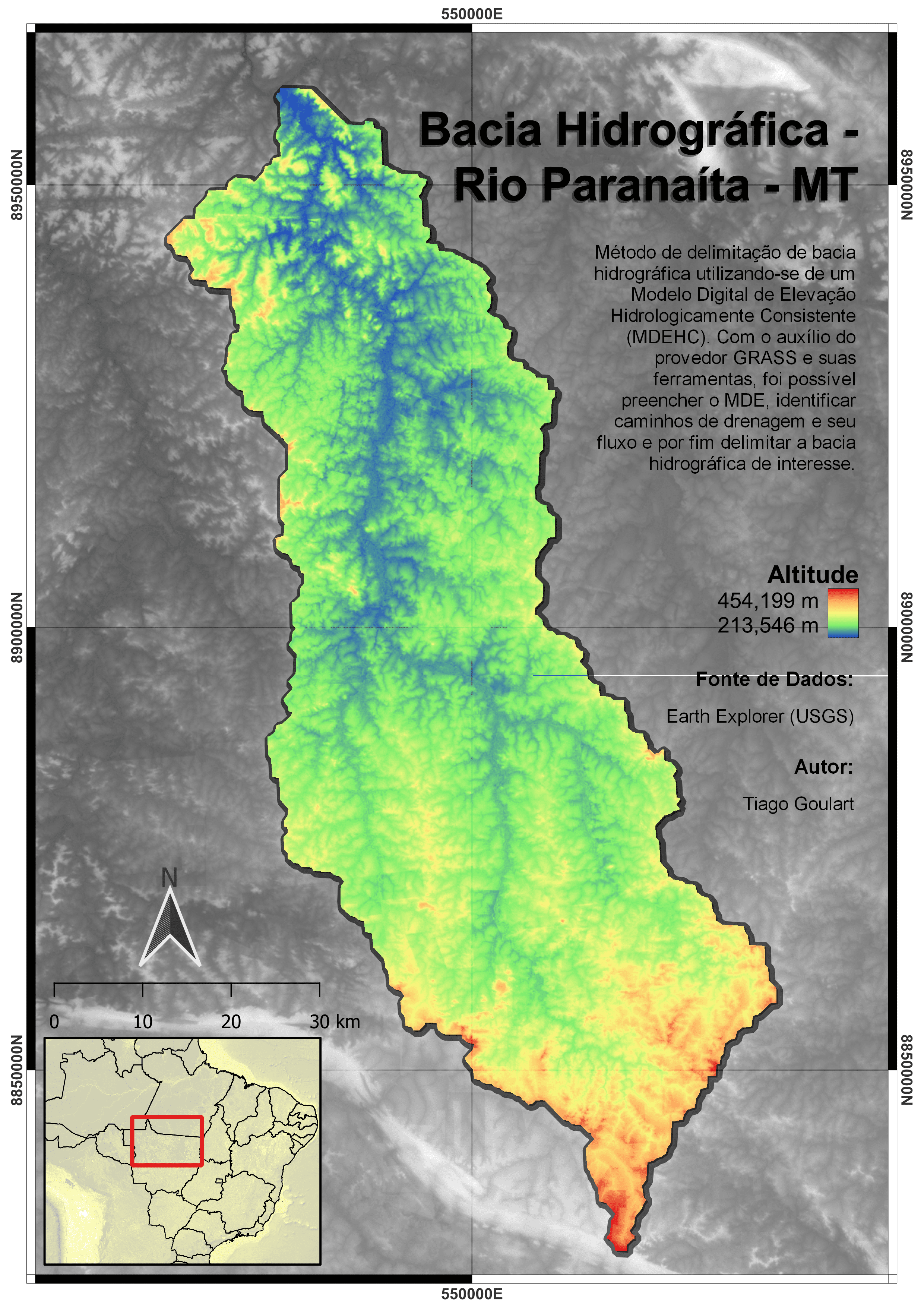 Elevation Profile of the Basin Area