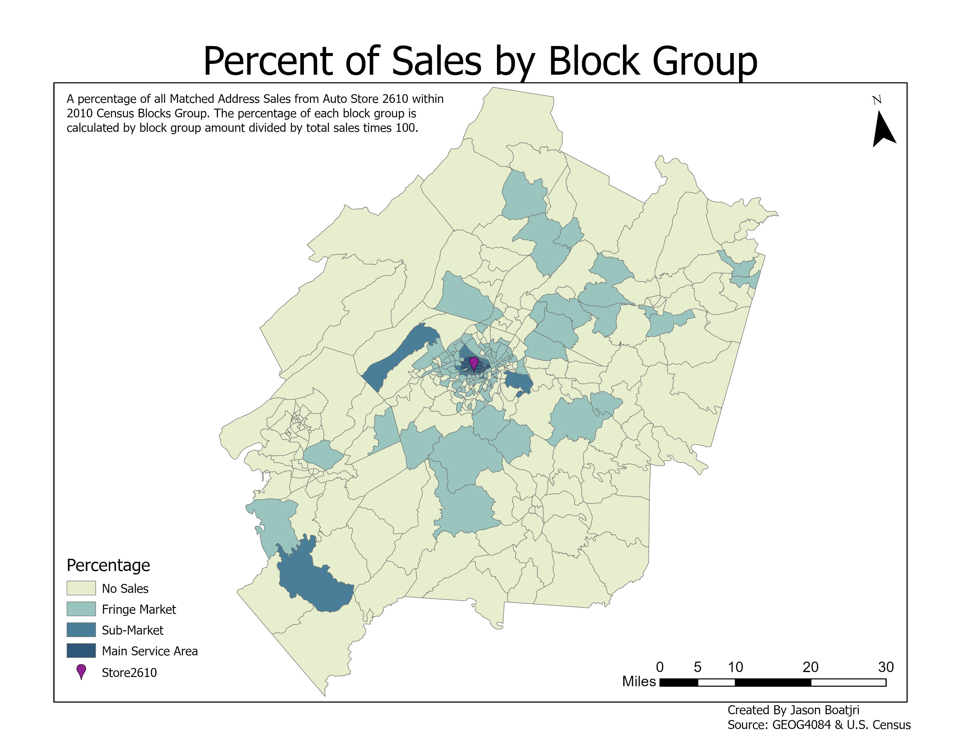 Percent of Sales by Block Group