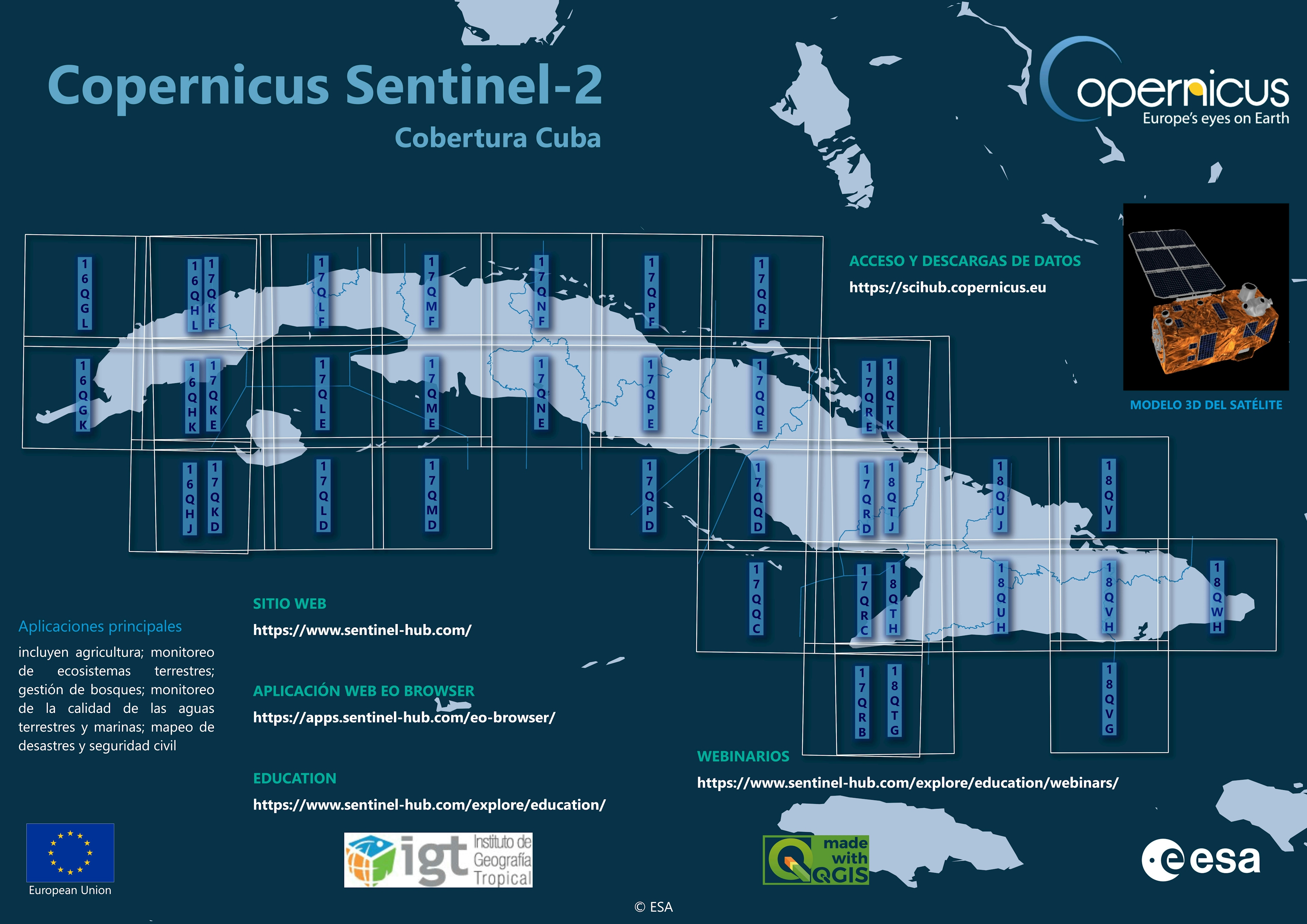 Cobertura Sentinel-2 Cuba