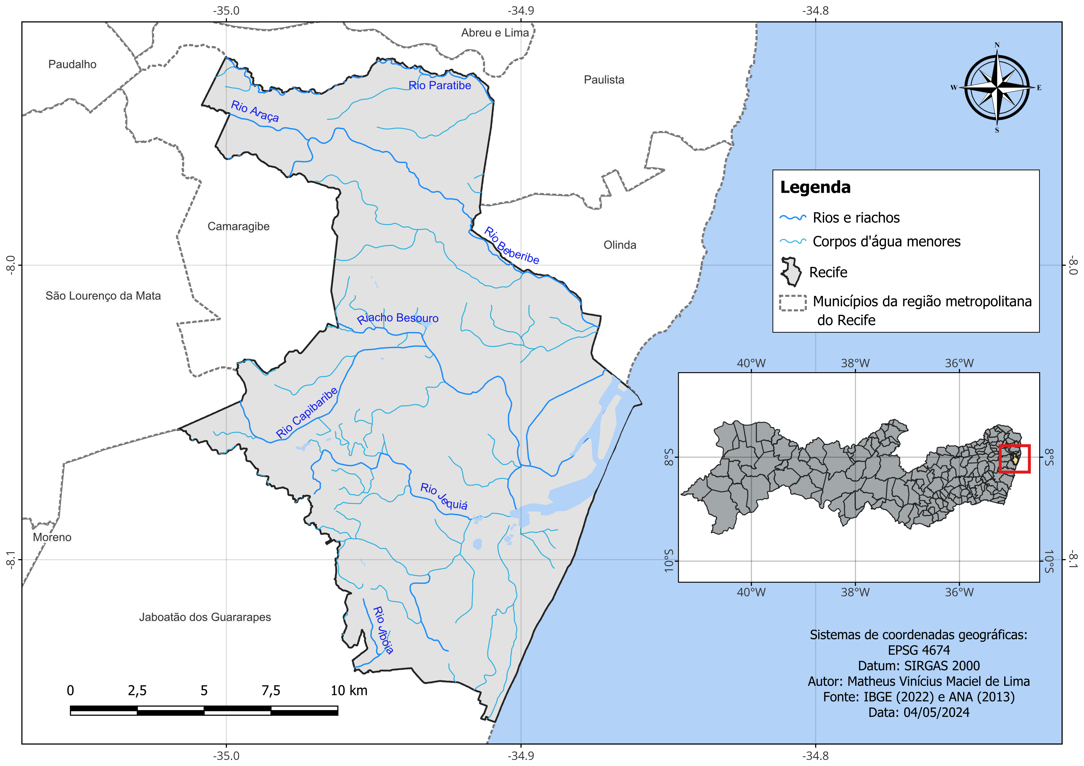 Hidrografia do município do Recife