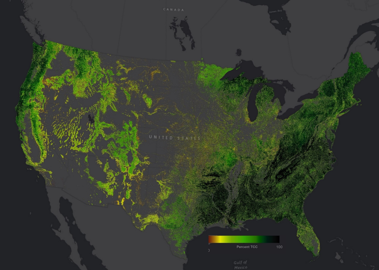 Spatial modeling of Tree Canopy Cover