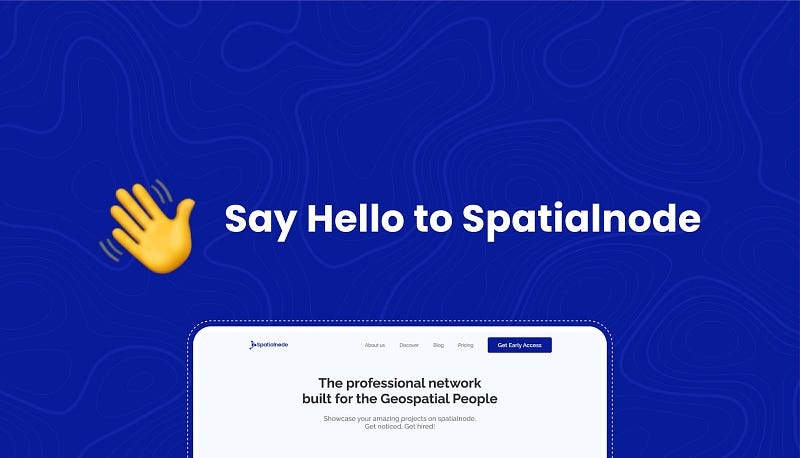 An image that displays a text that says hello to Spatialnode