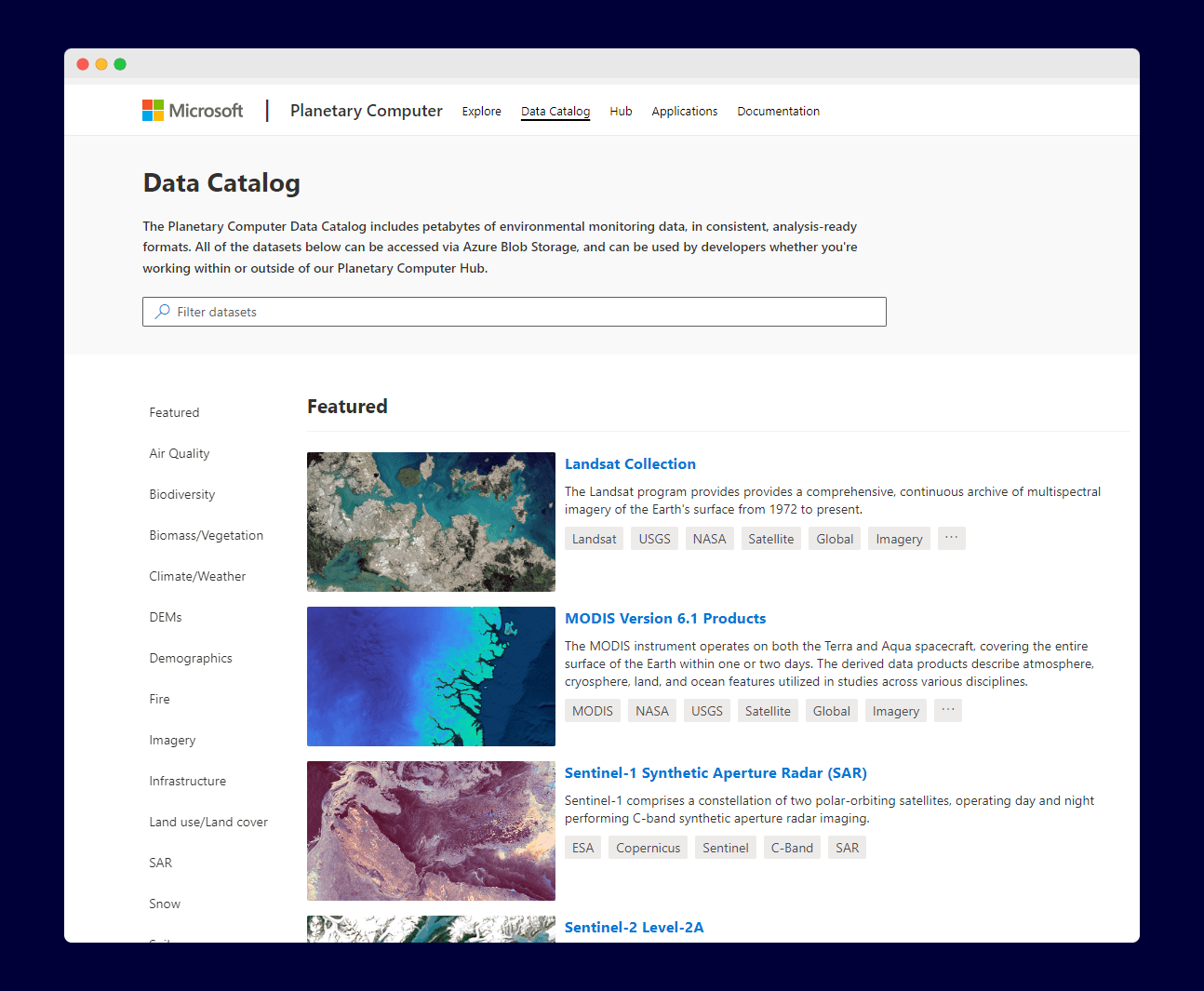 Microsoft Planetary Computer