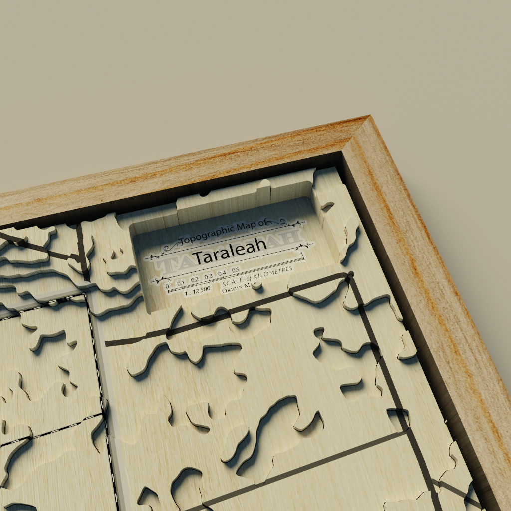 Fig 5. Model of 3D wooden map