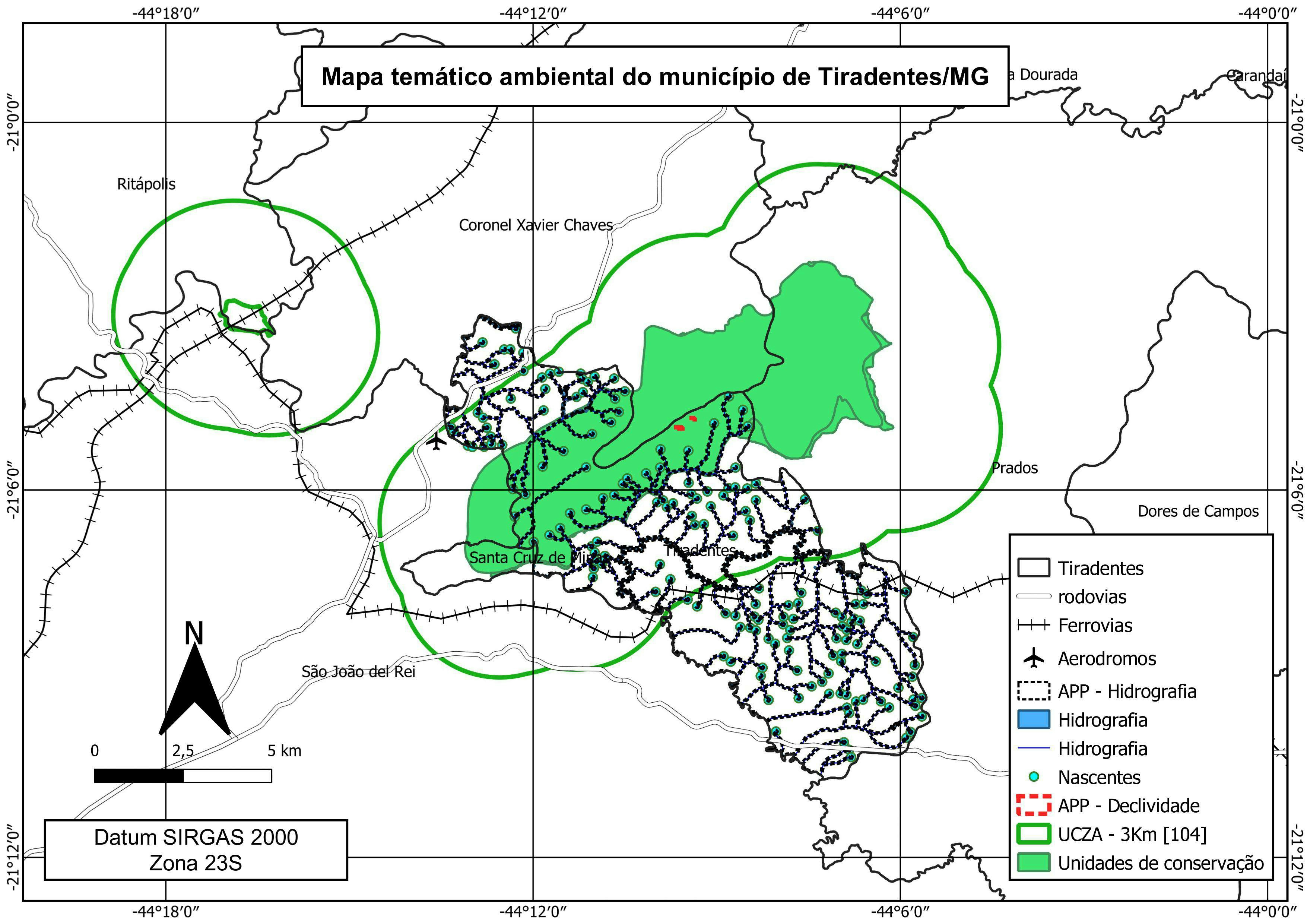 Mapa Temático Ambiental - Tiradentes/MG