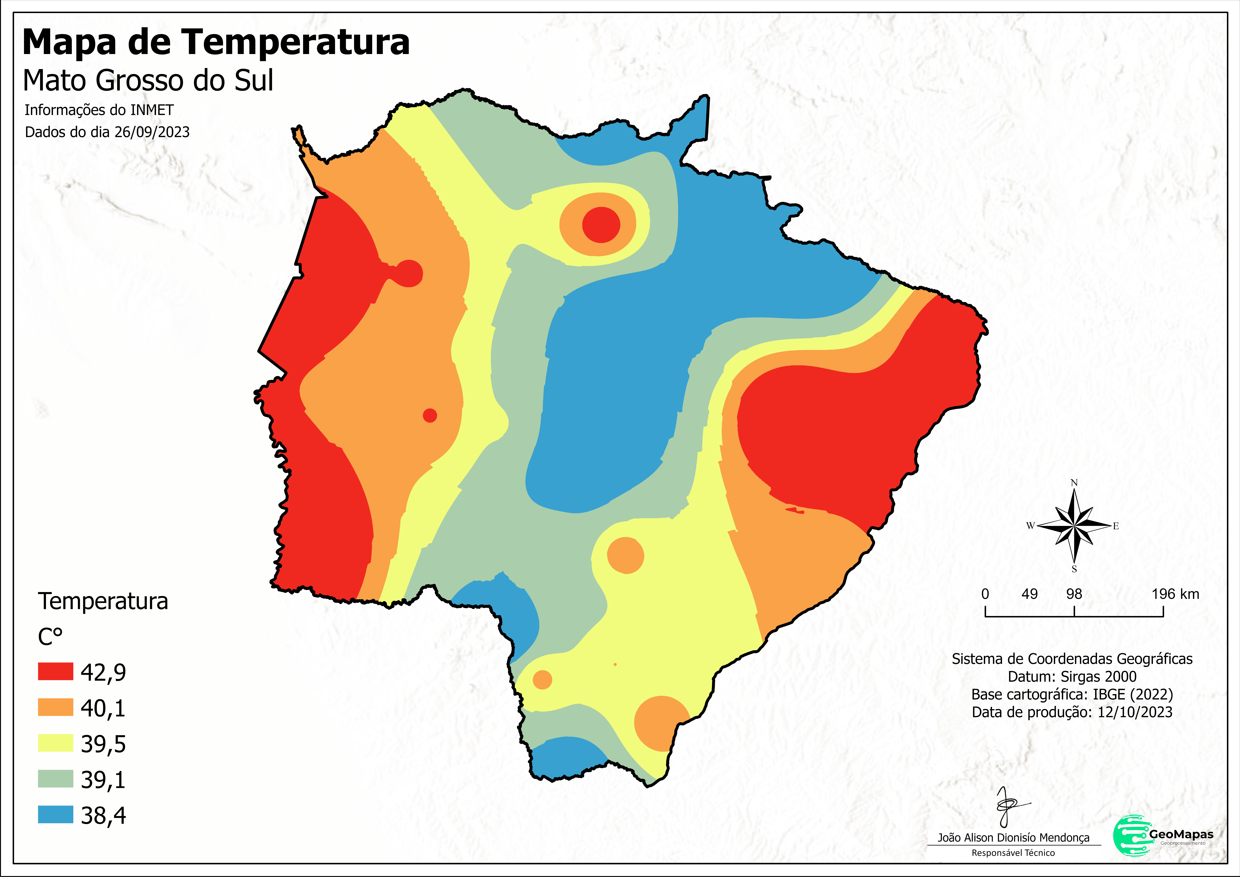 Mapa de Calor - Mato Grosso do Sul