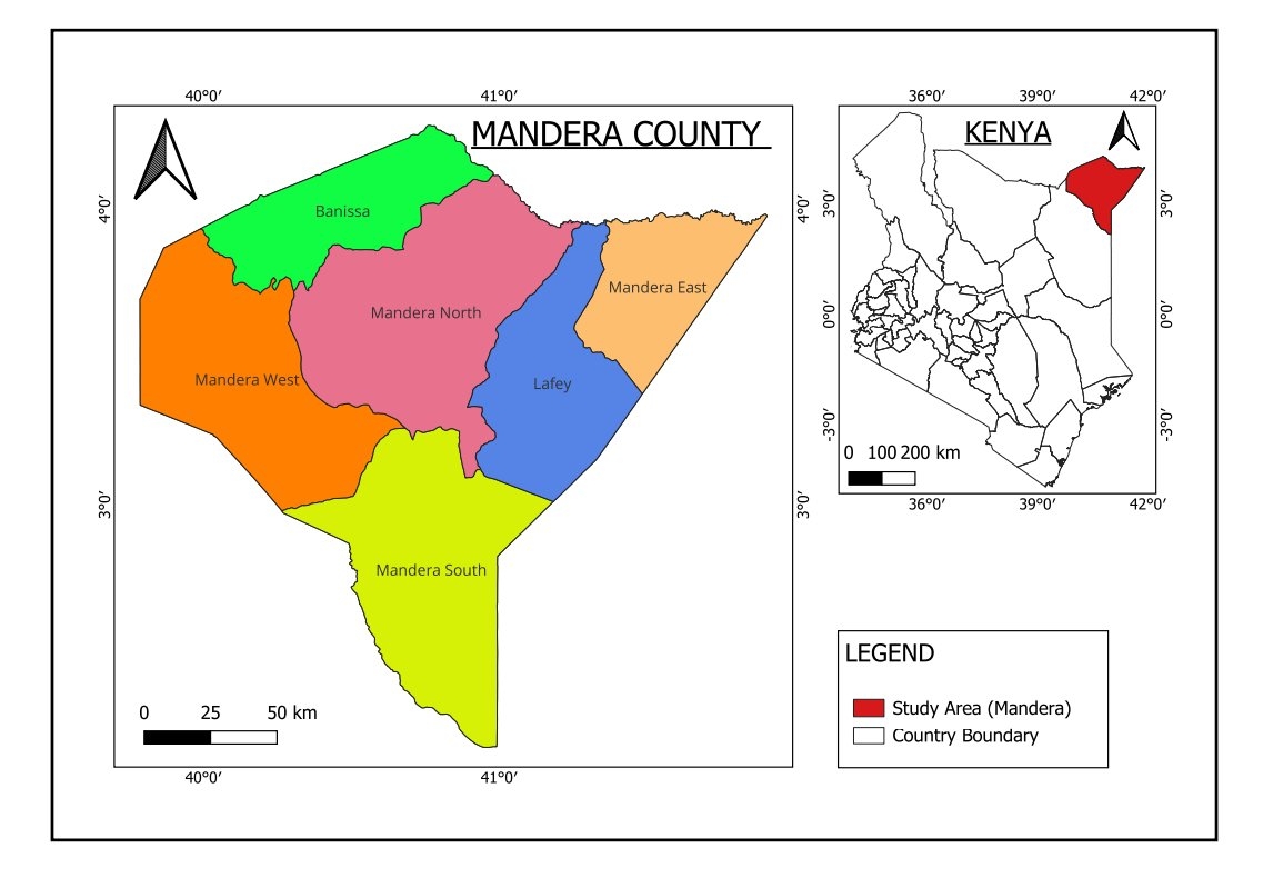 MANDERA LOCATION CONTEXT MAP (KENYA)
