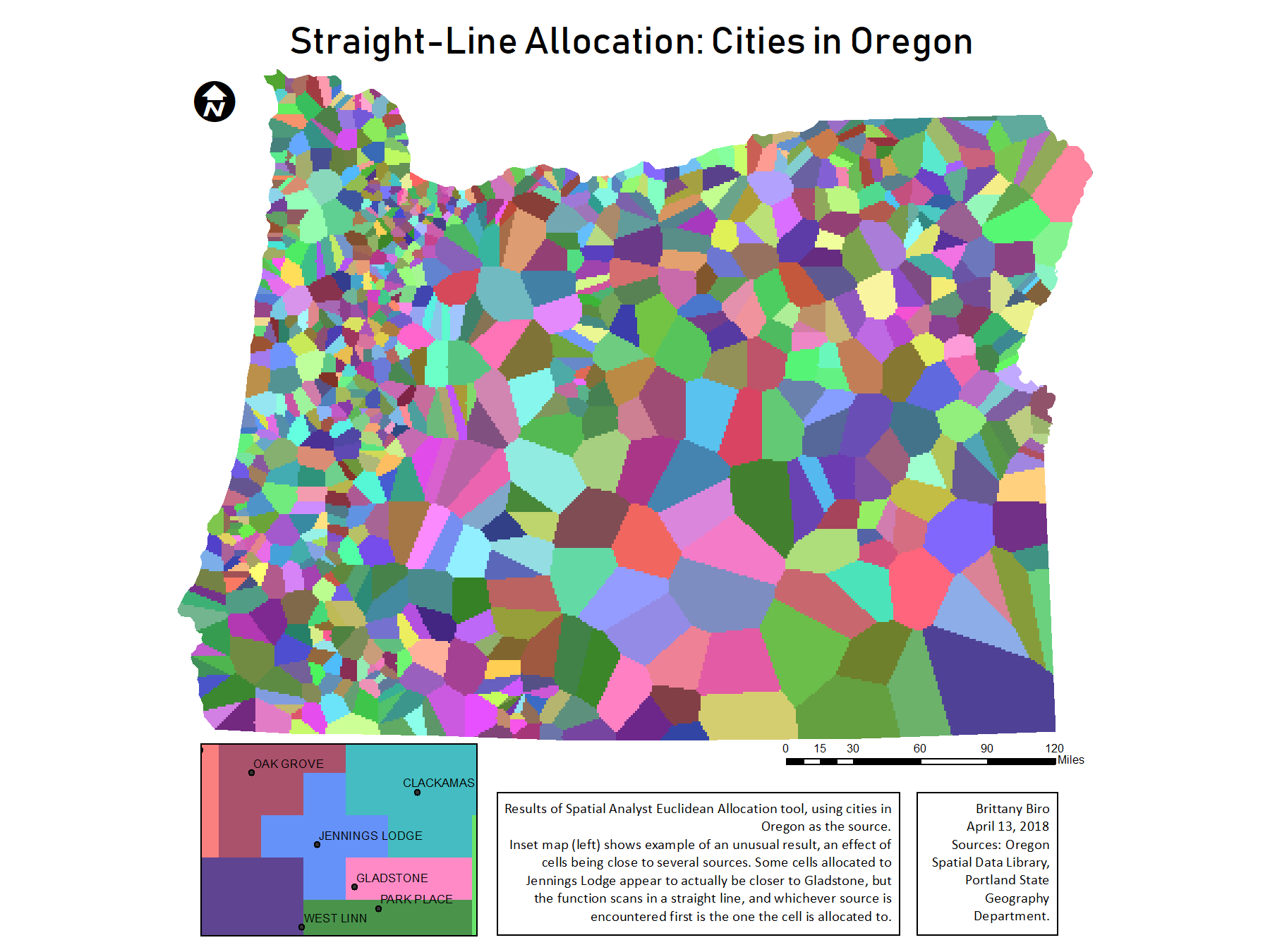 Straight Line Allocation: Oregon cities