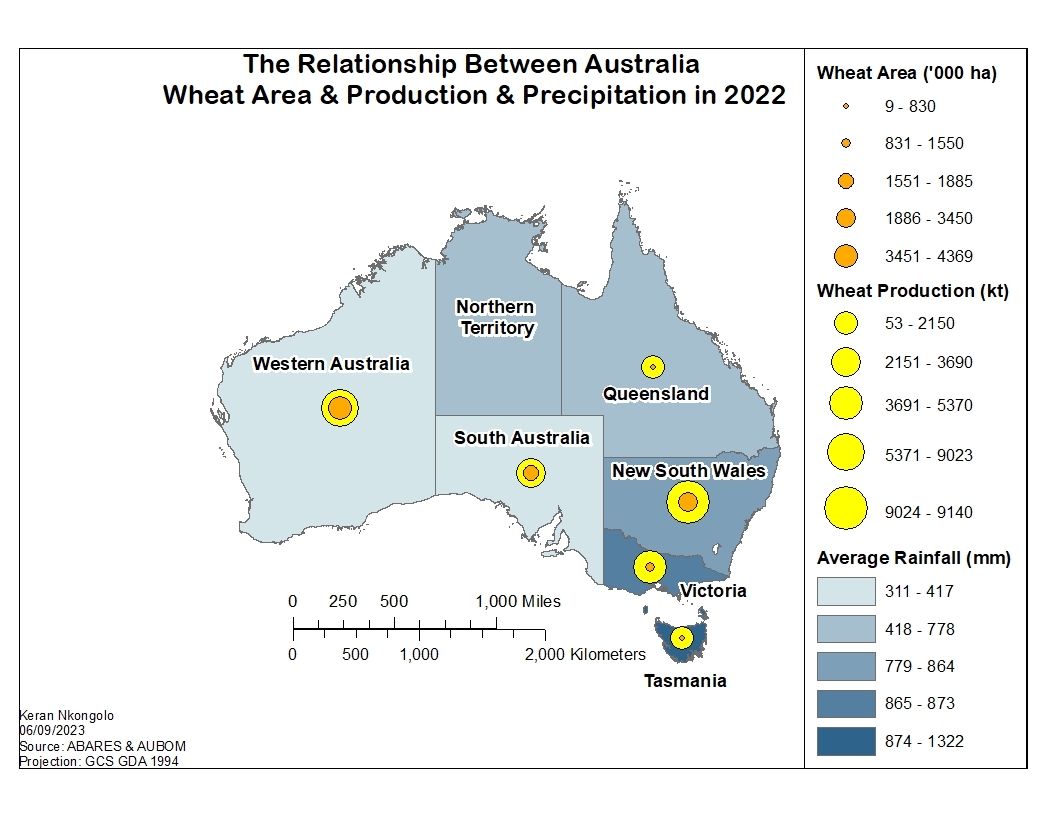 Australia Wheat & Precipitation 2022