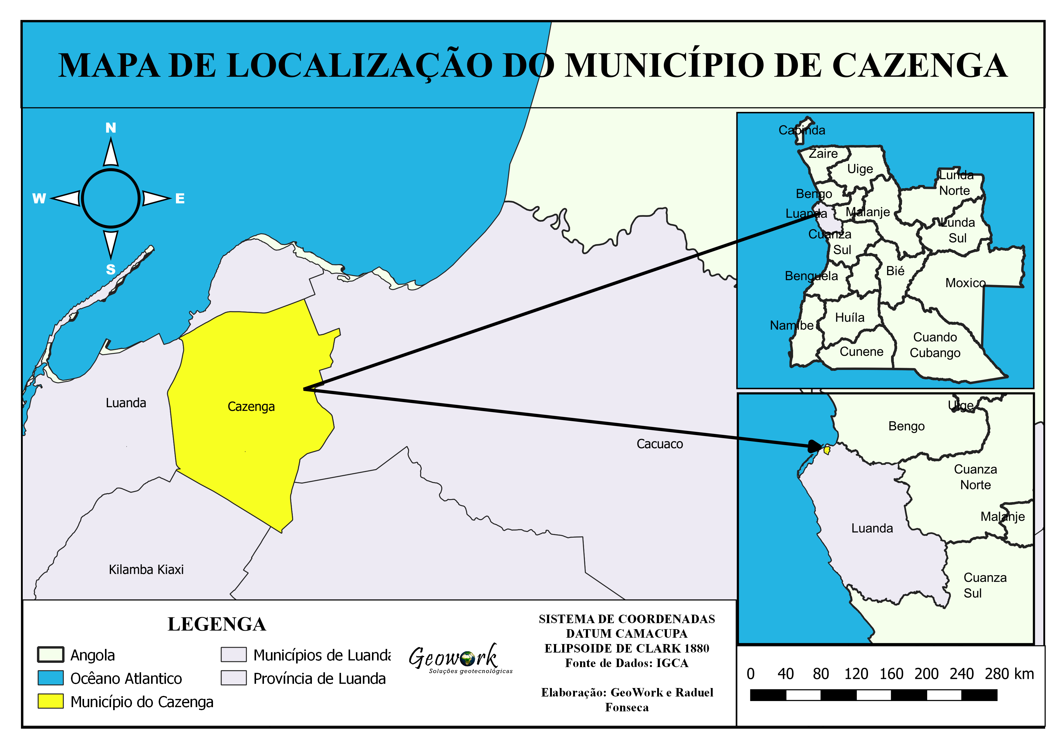 Mapa de Localização Município do Cazenga