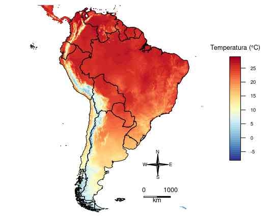 Mapa de Temperatura do Brasil