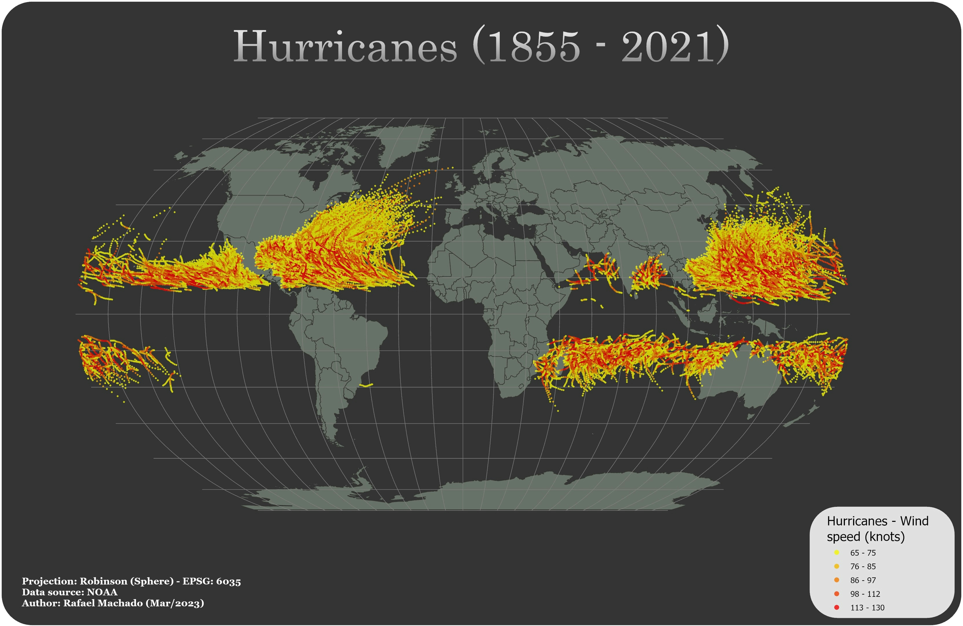 Hurricanes (1855 - 2021) 