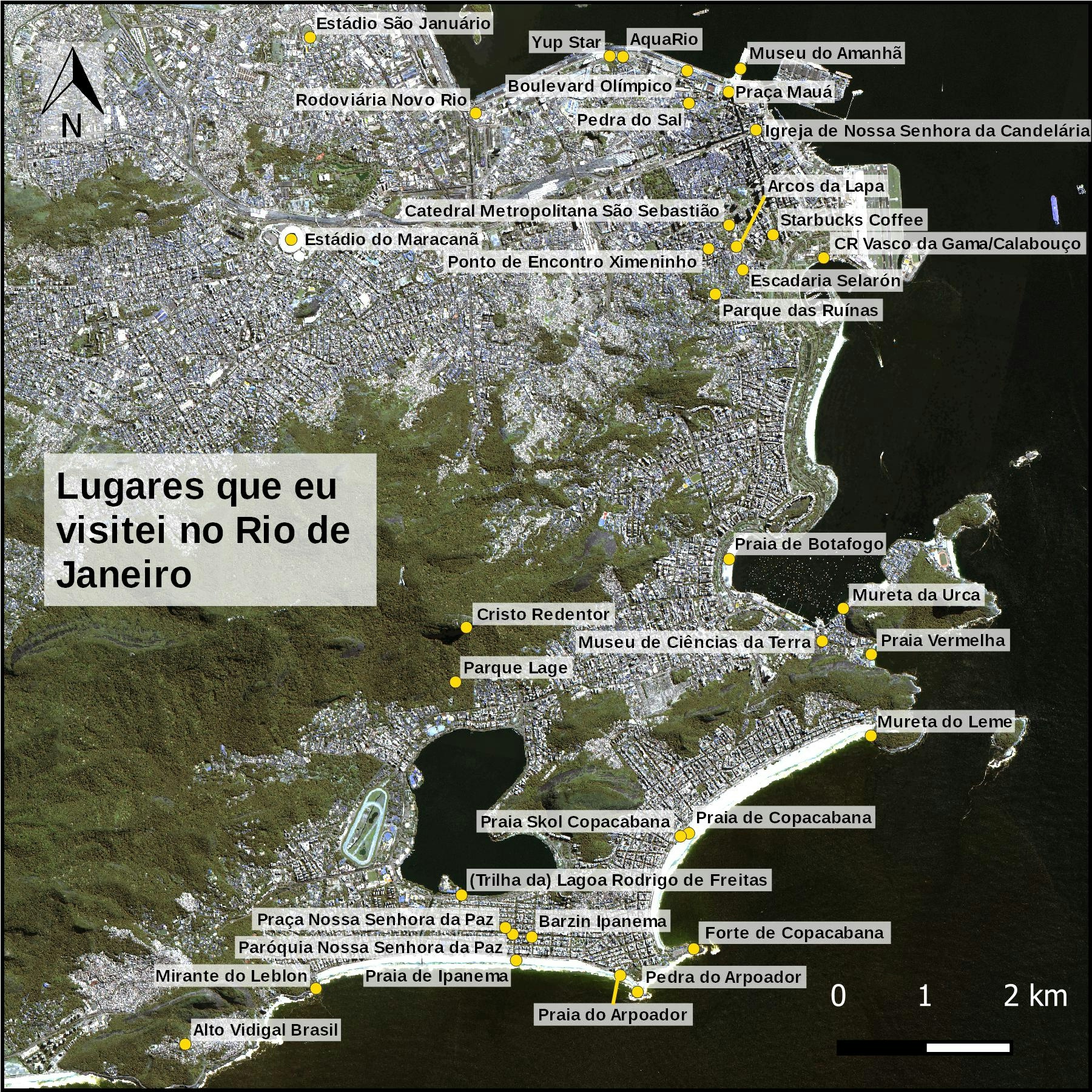Lugares que eu visitei no Rio de Janeiro