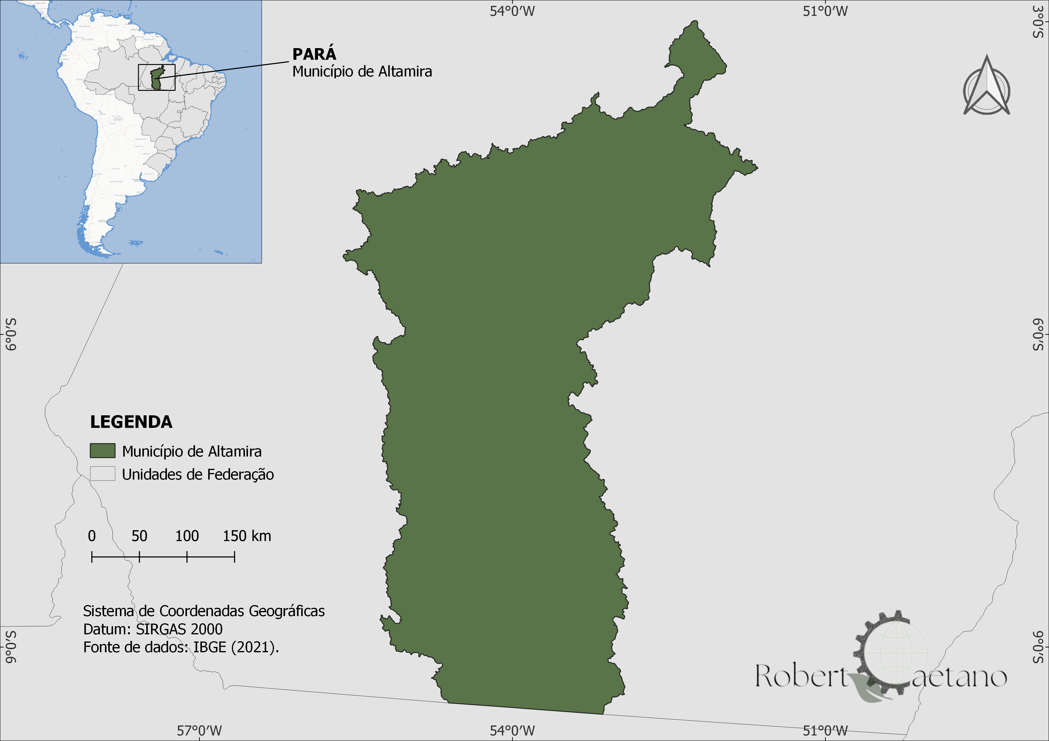 Mapa de Localização de Altamira-PA
