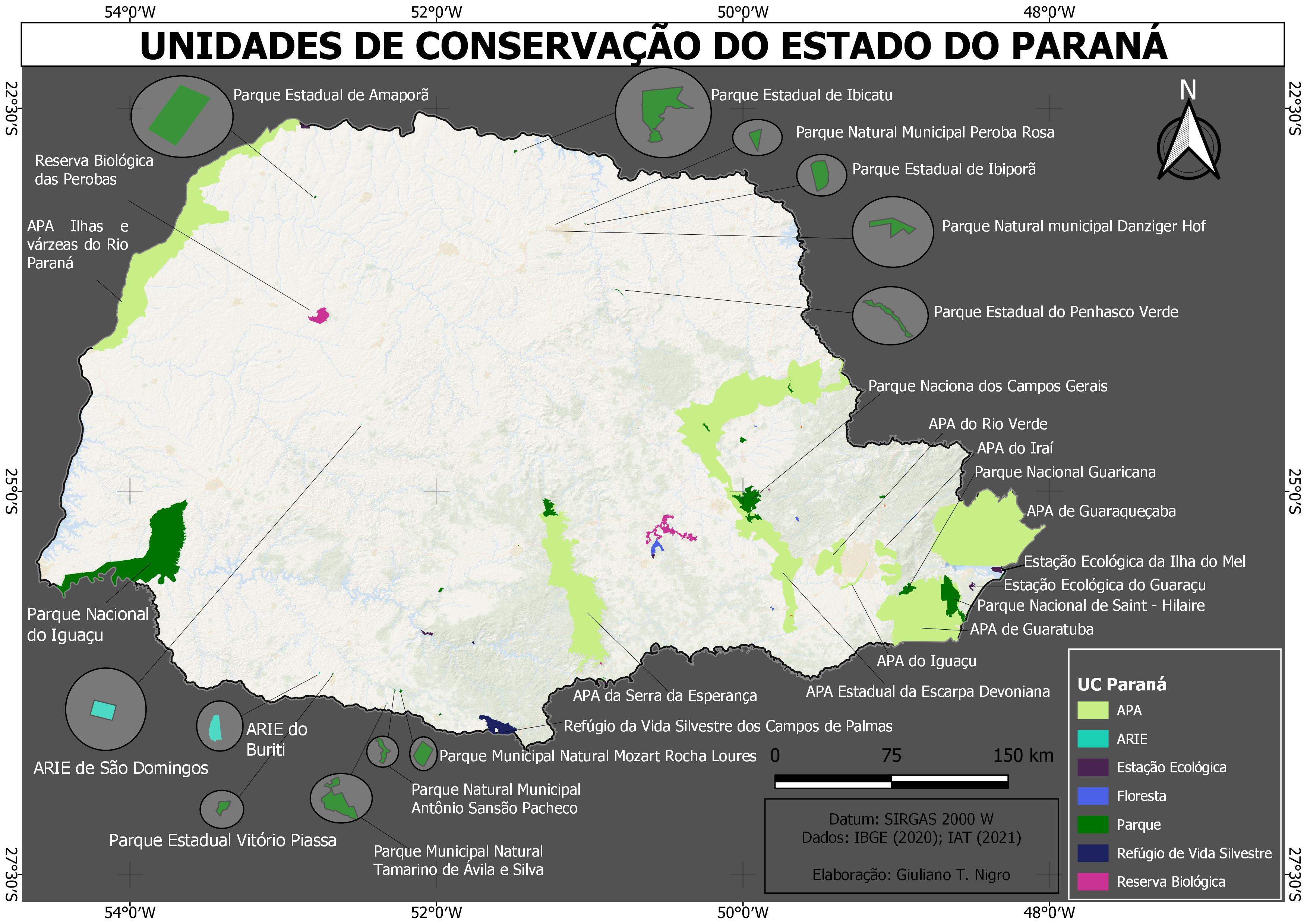 Unidades de Conservação no Paraná - BR