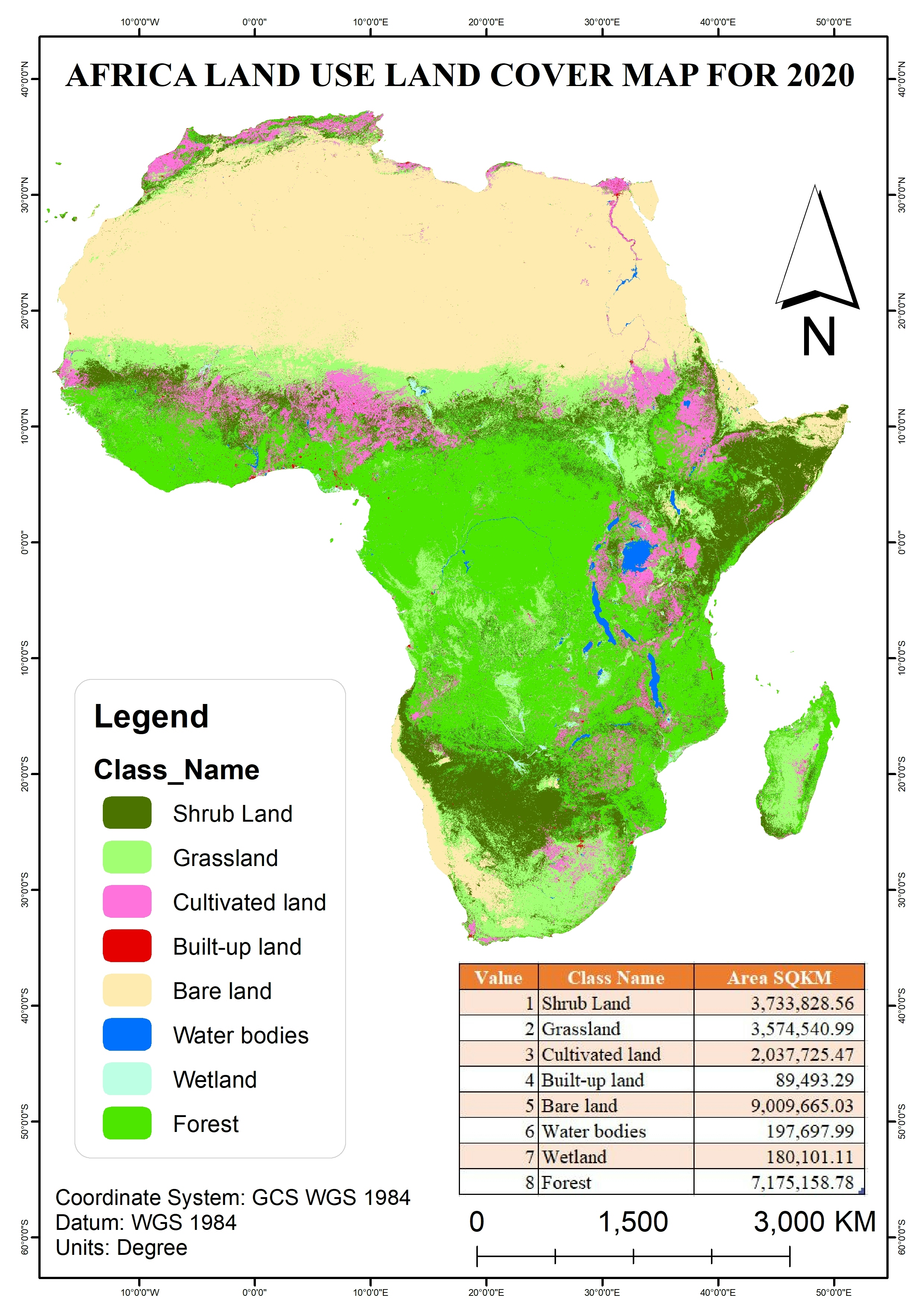 2020 Land Use Land Cover Map of Africa 