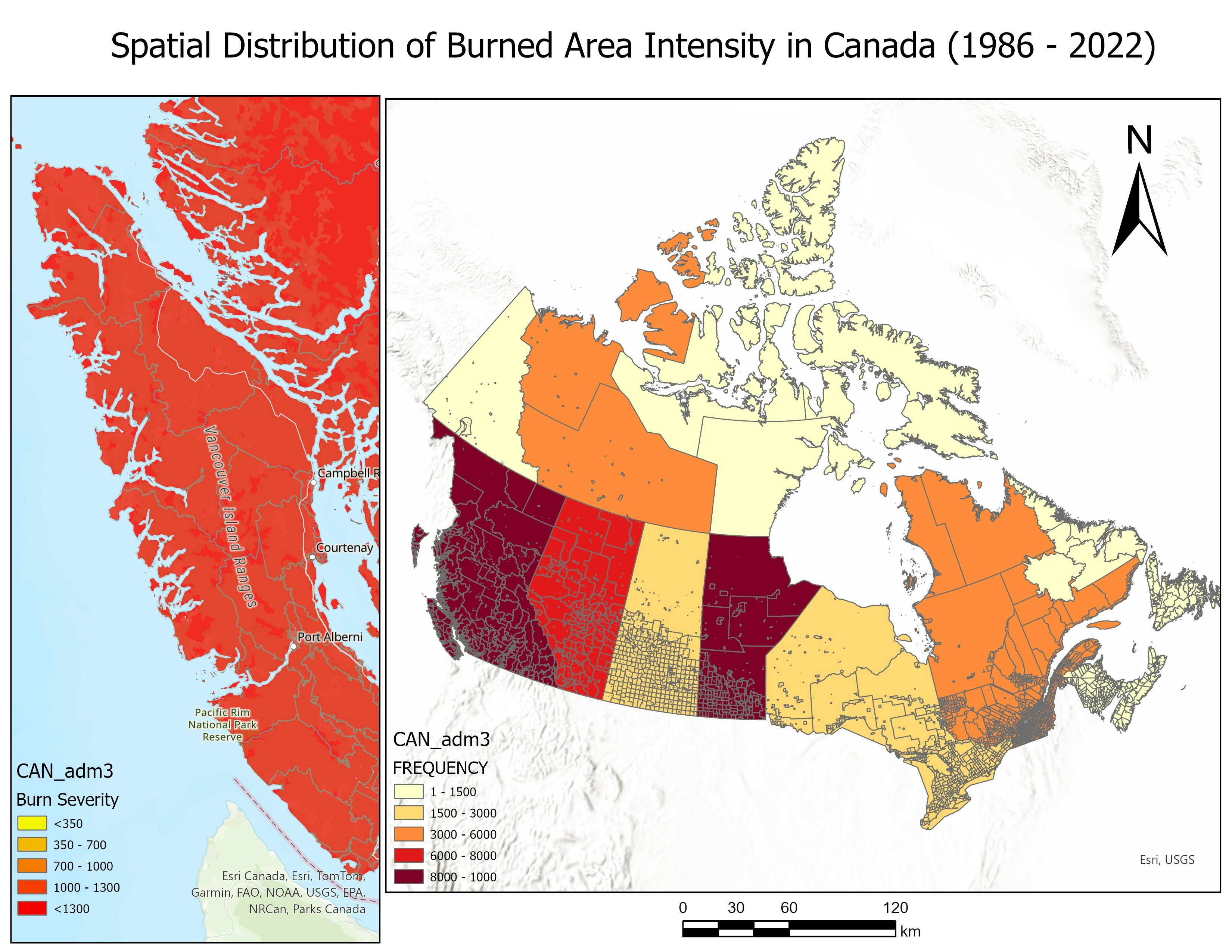 Spatial Distribution of Wildfire- Canada
