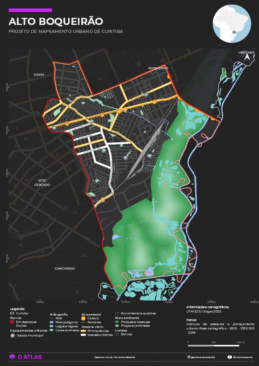 Mapeamento urbano de Curitiba 