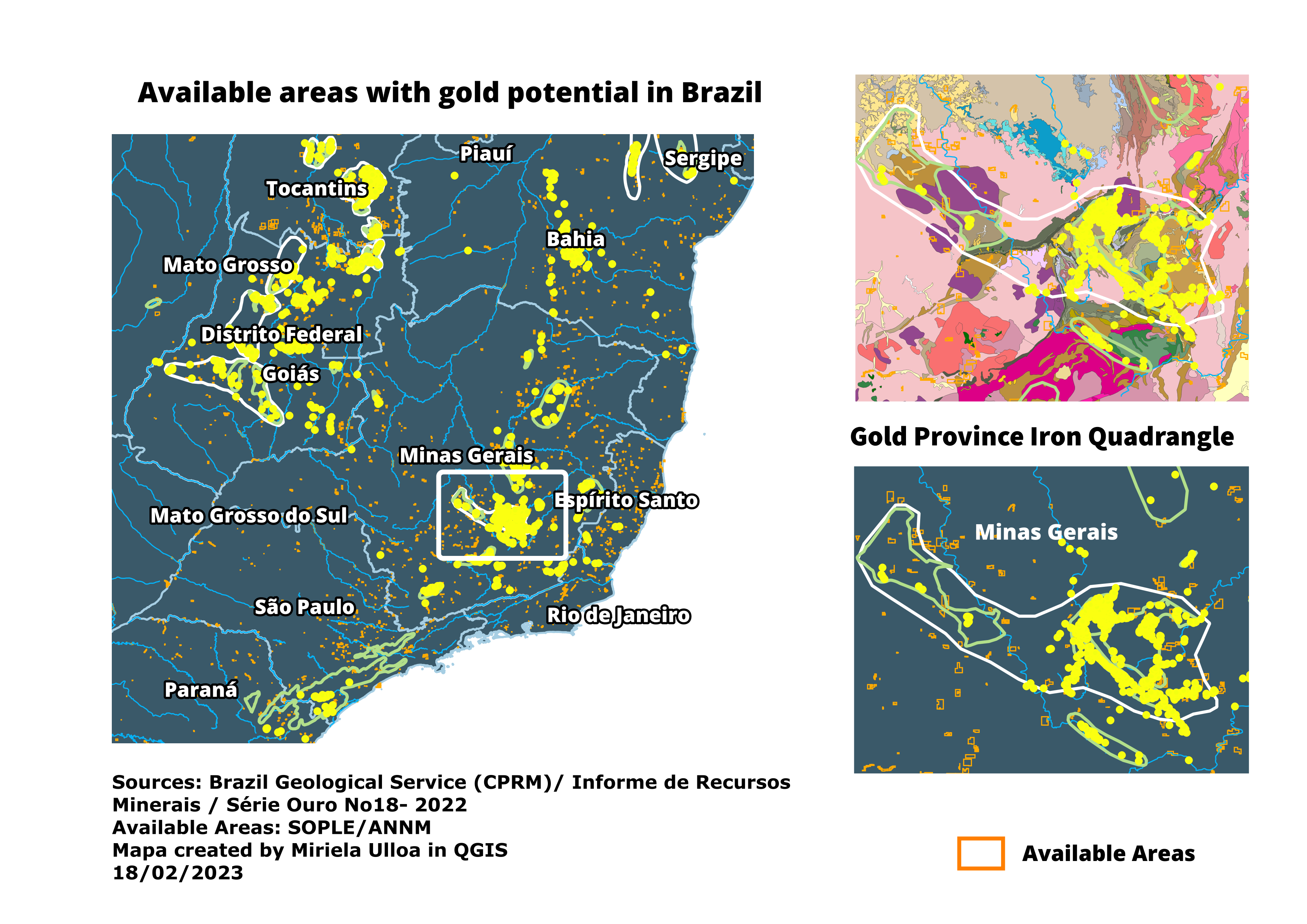Available areas -gold potential Brazil