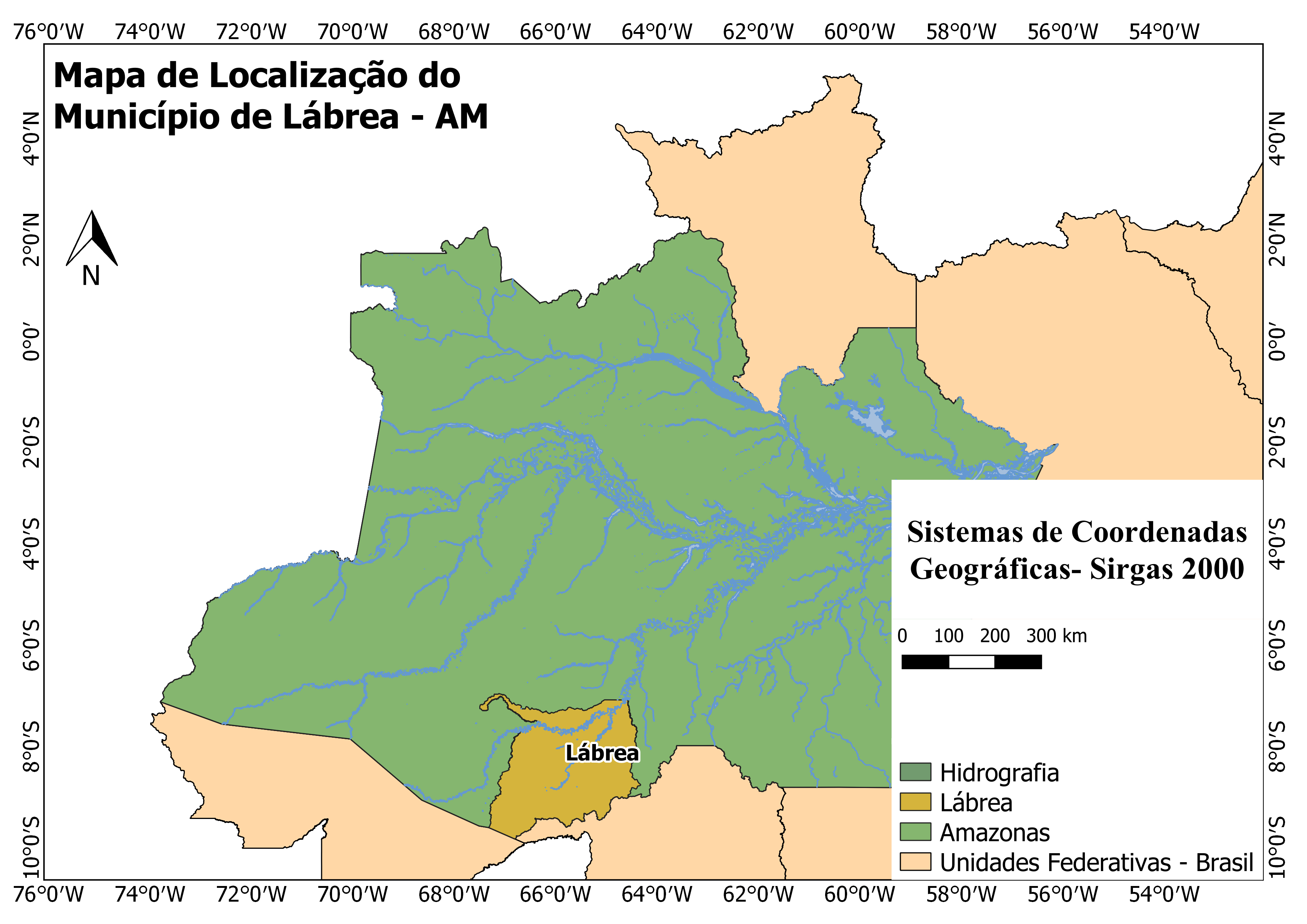 Mapa de Localização de Lábrea-AM