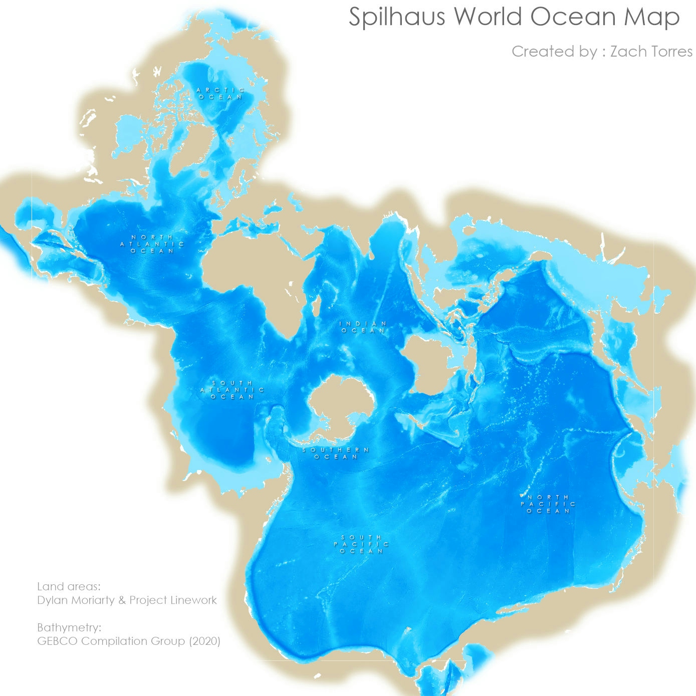 Spilhaus World Ocean Map