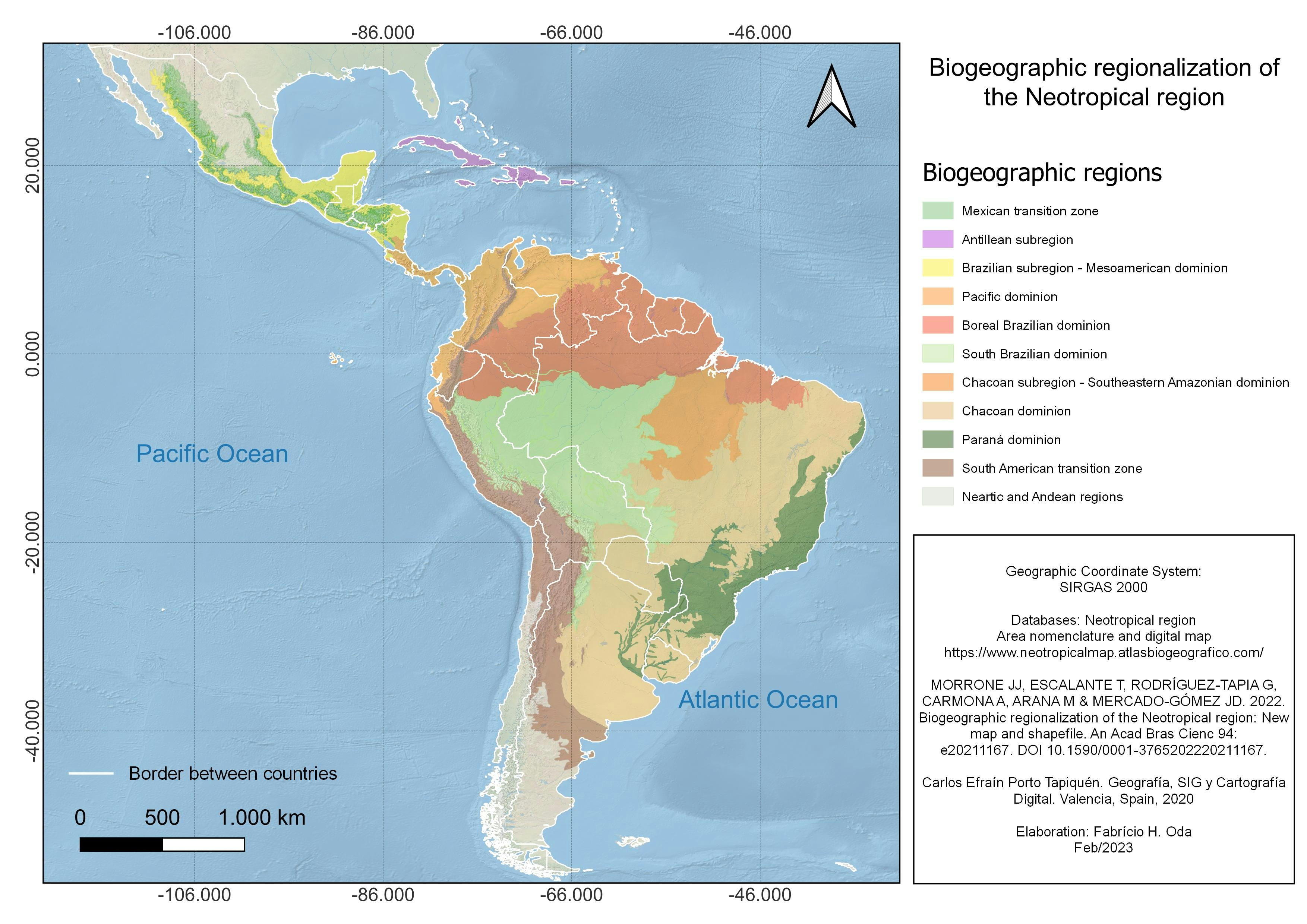 Thematic map - Biogeographic regions