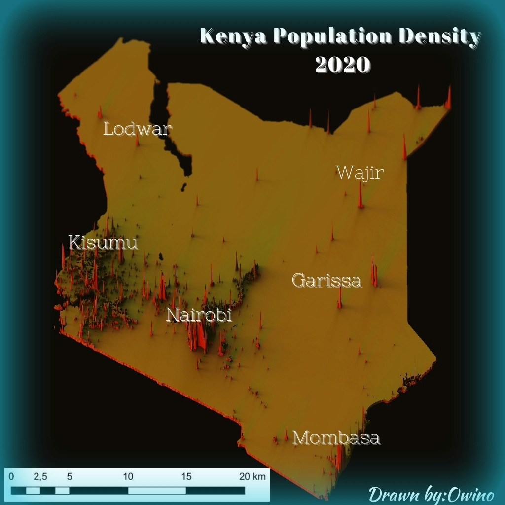 3D Population Density