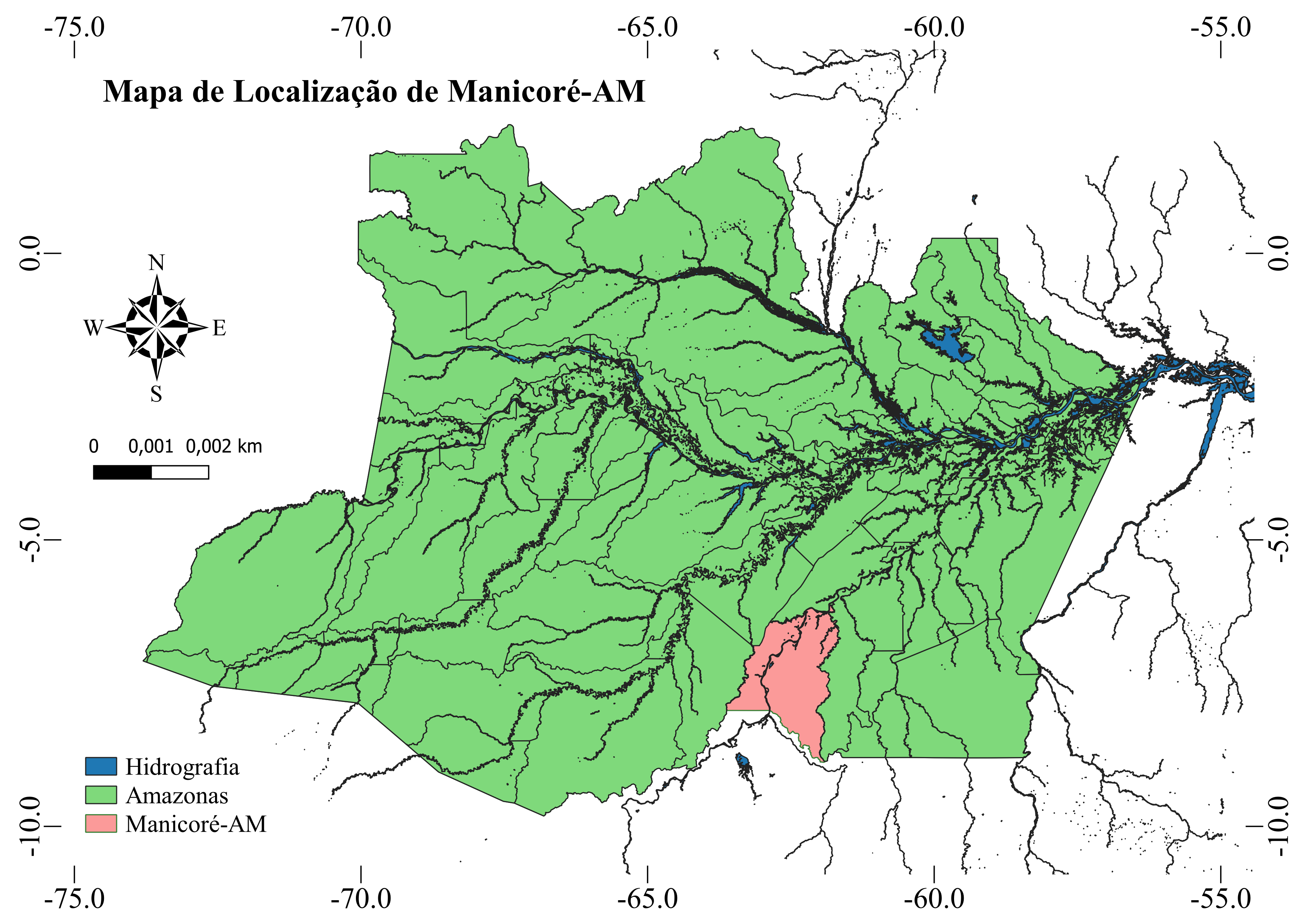 Mapa de Localização de Manicoré-AM