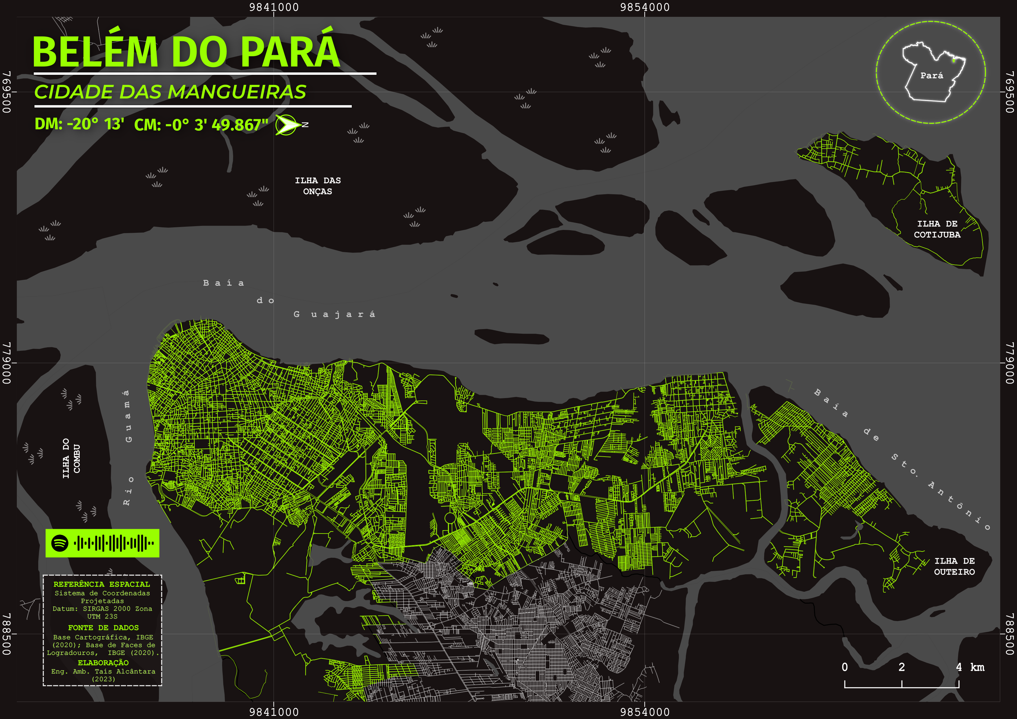 Mapa artístico - Belém do Pará, Brasil