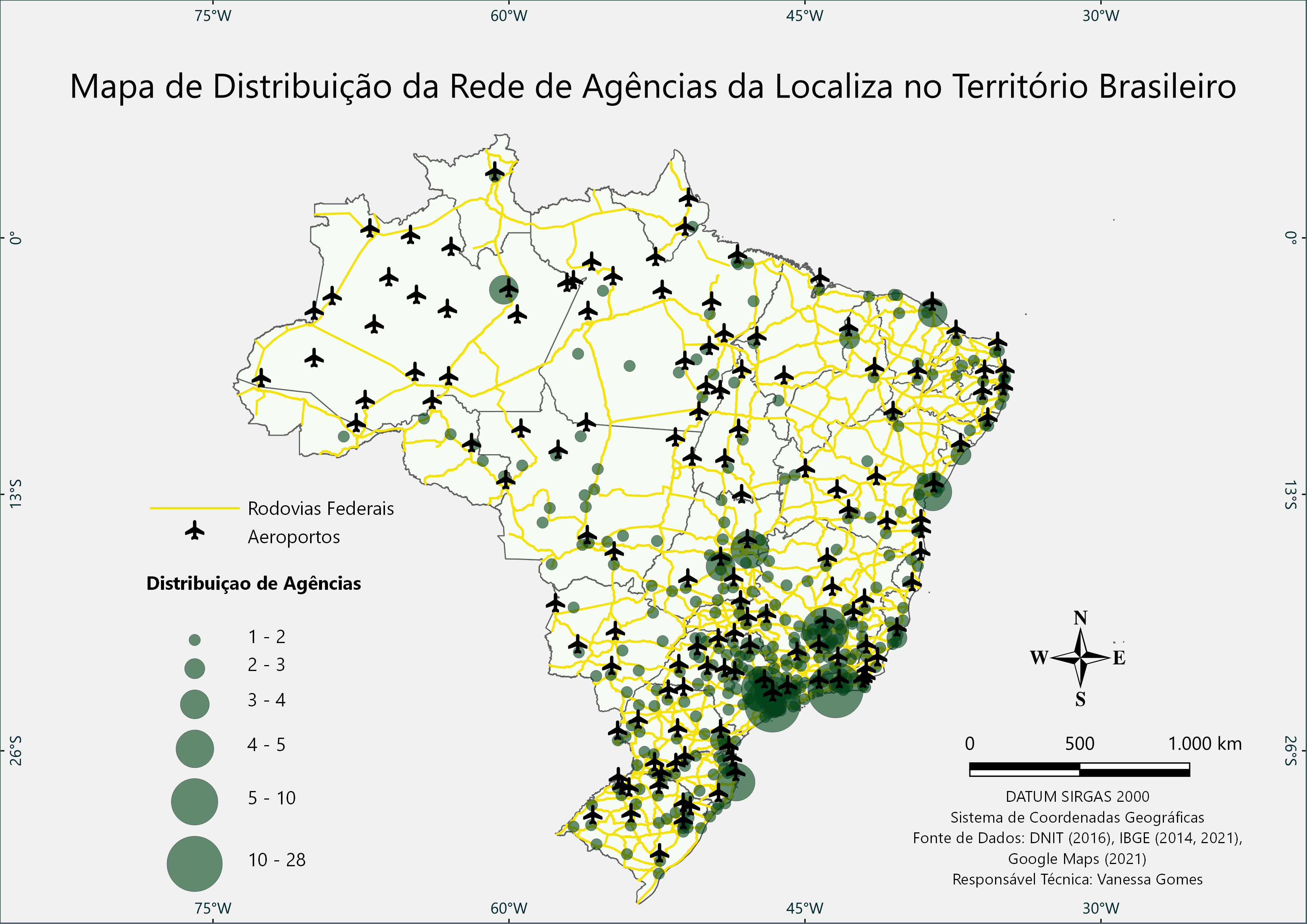 Mapa Distribuição Agências Localiza
