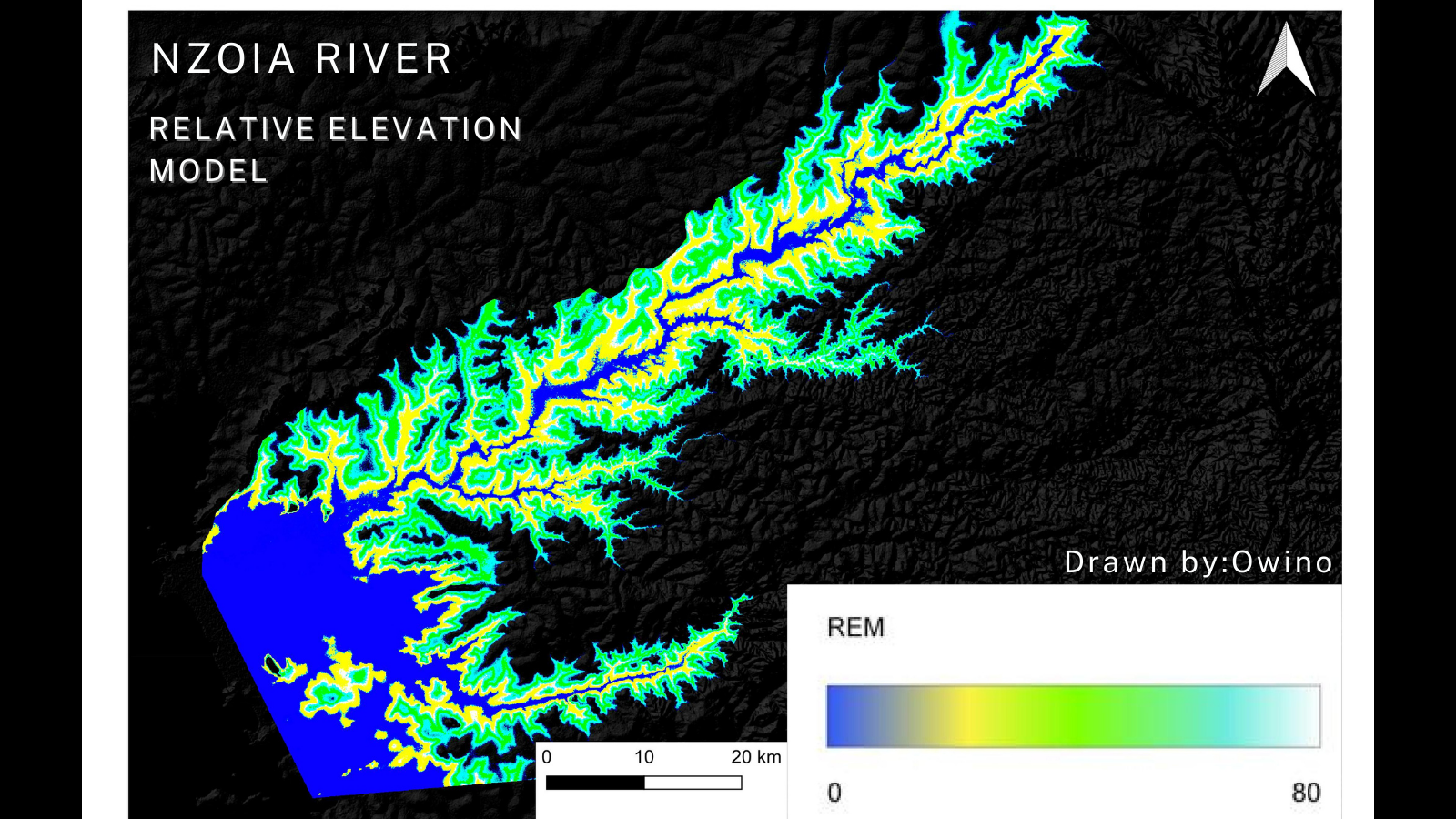 Nzoia River Relative Elevation Model