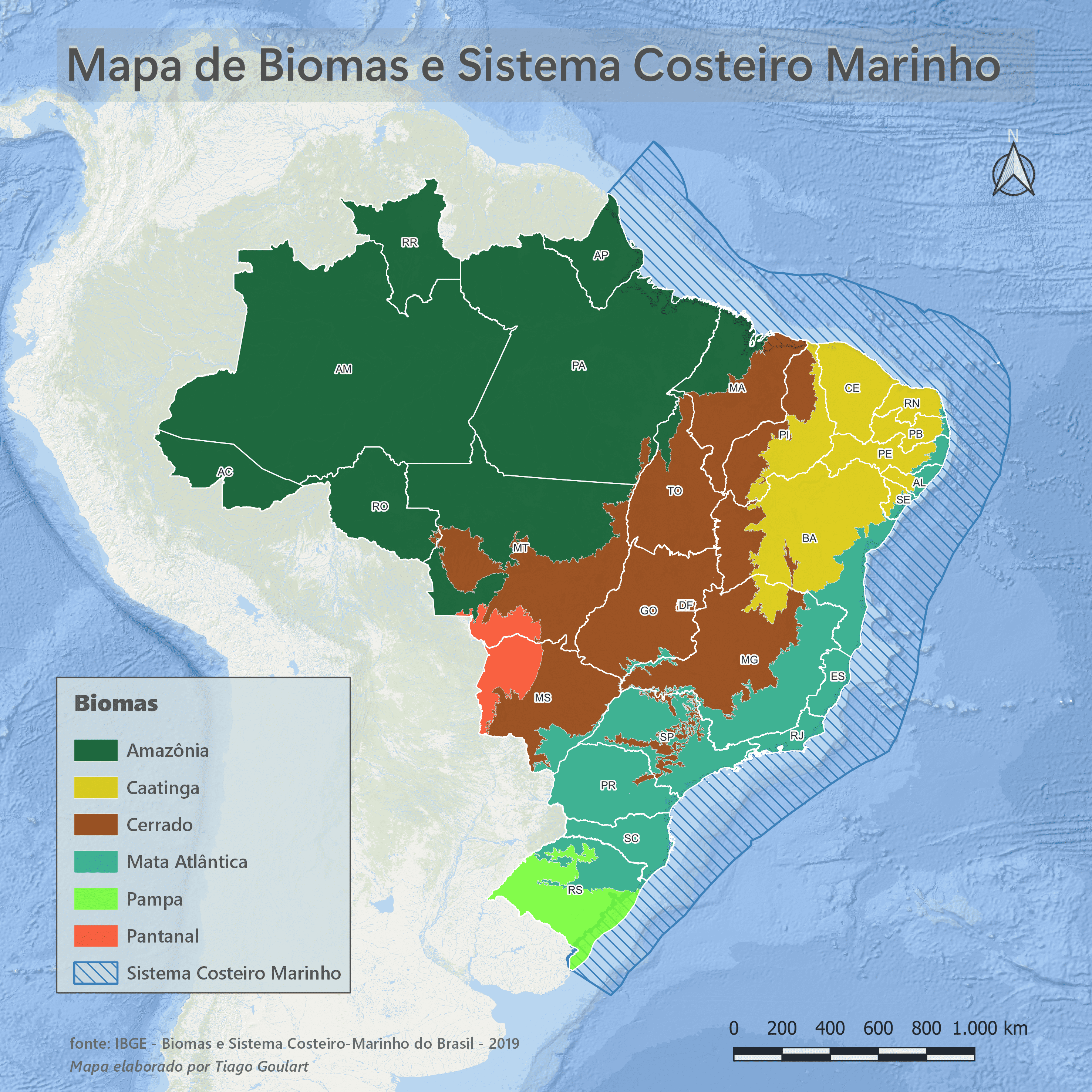 Biomes Map of Brazil