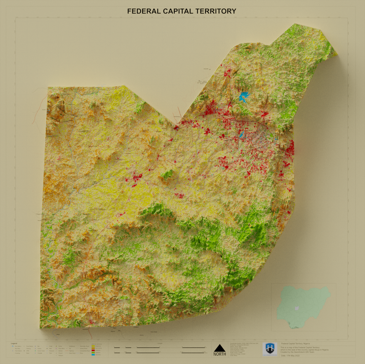 3D Map of Federal Capital Territory 2014