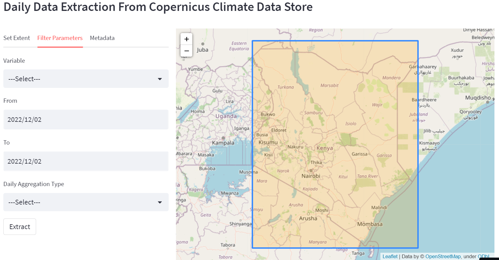 Data Extraction From Climate Data Store