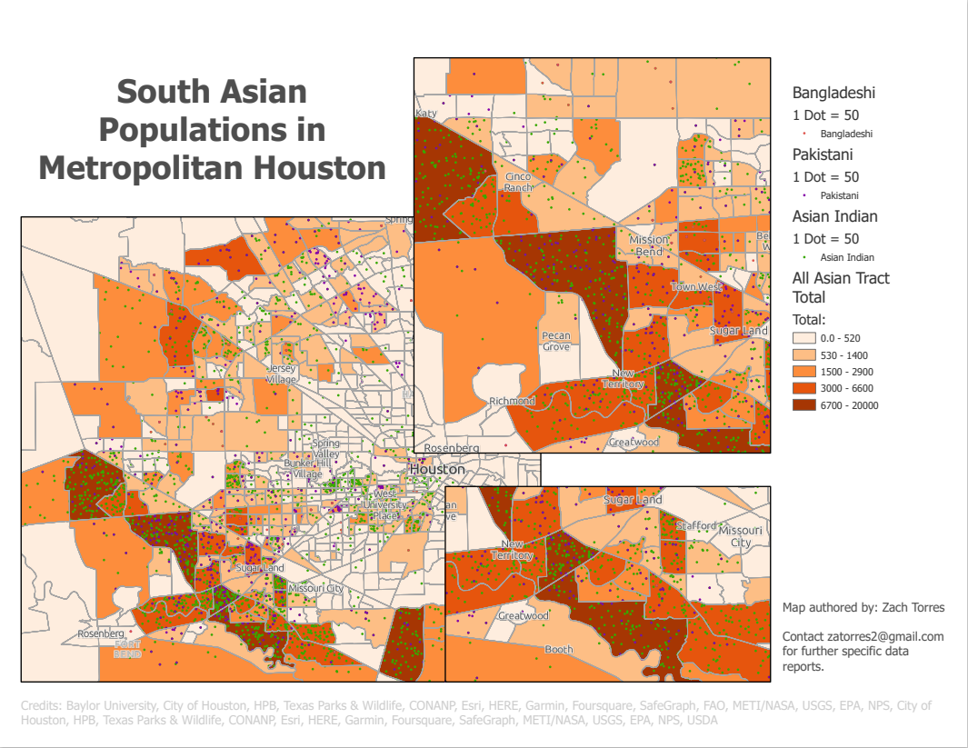 South Asian Populations in Metro Houston