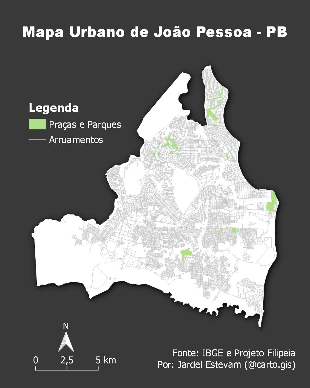 Mapa urbano de João Pessoa - PB