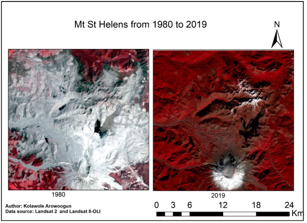 Mount Helen Eruption Map