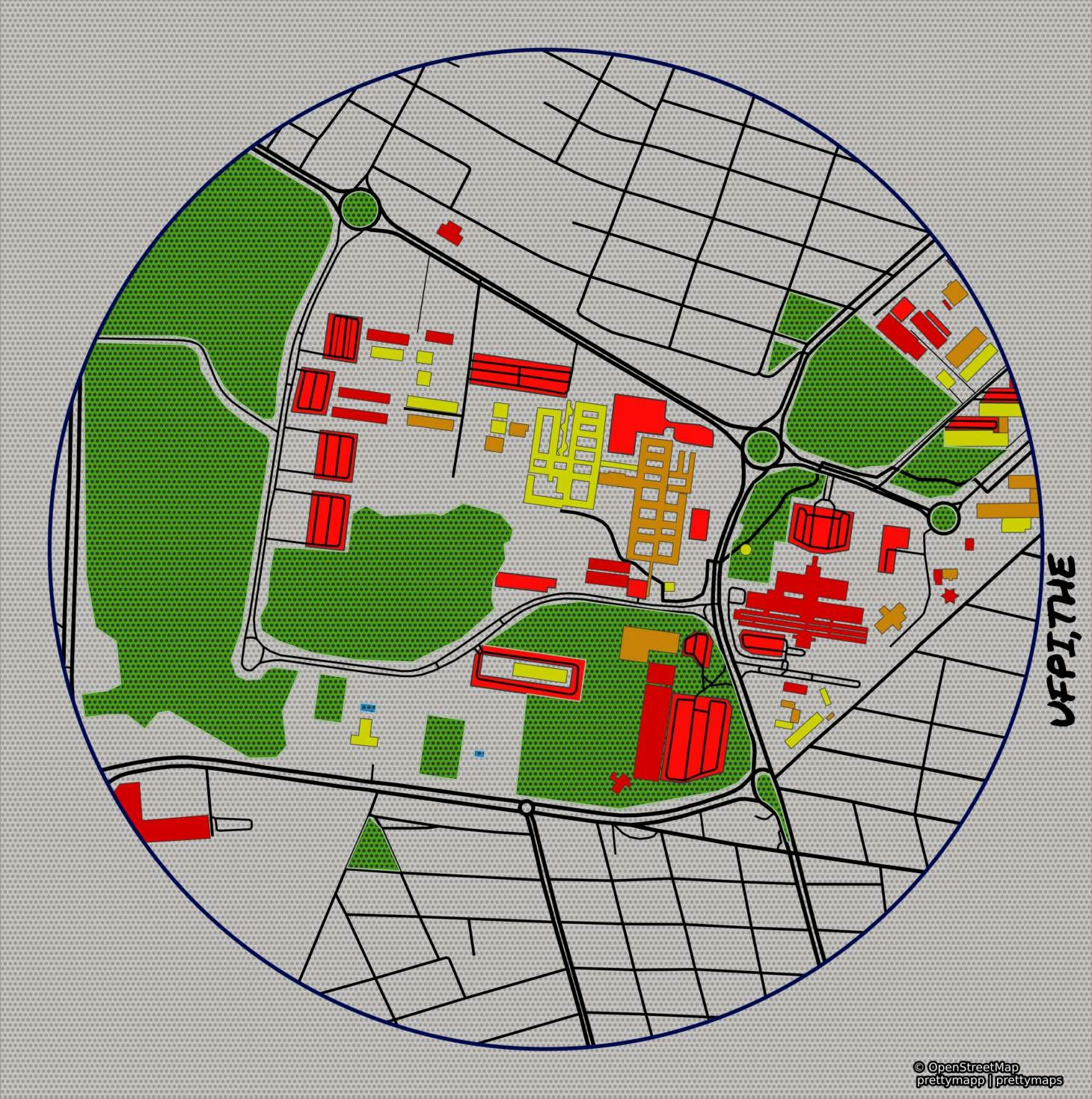 Mapa arte Campus UFPI -Teresina-Piaui