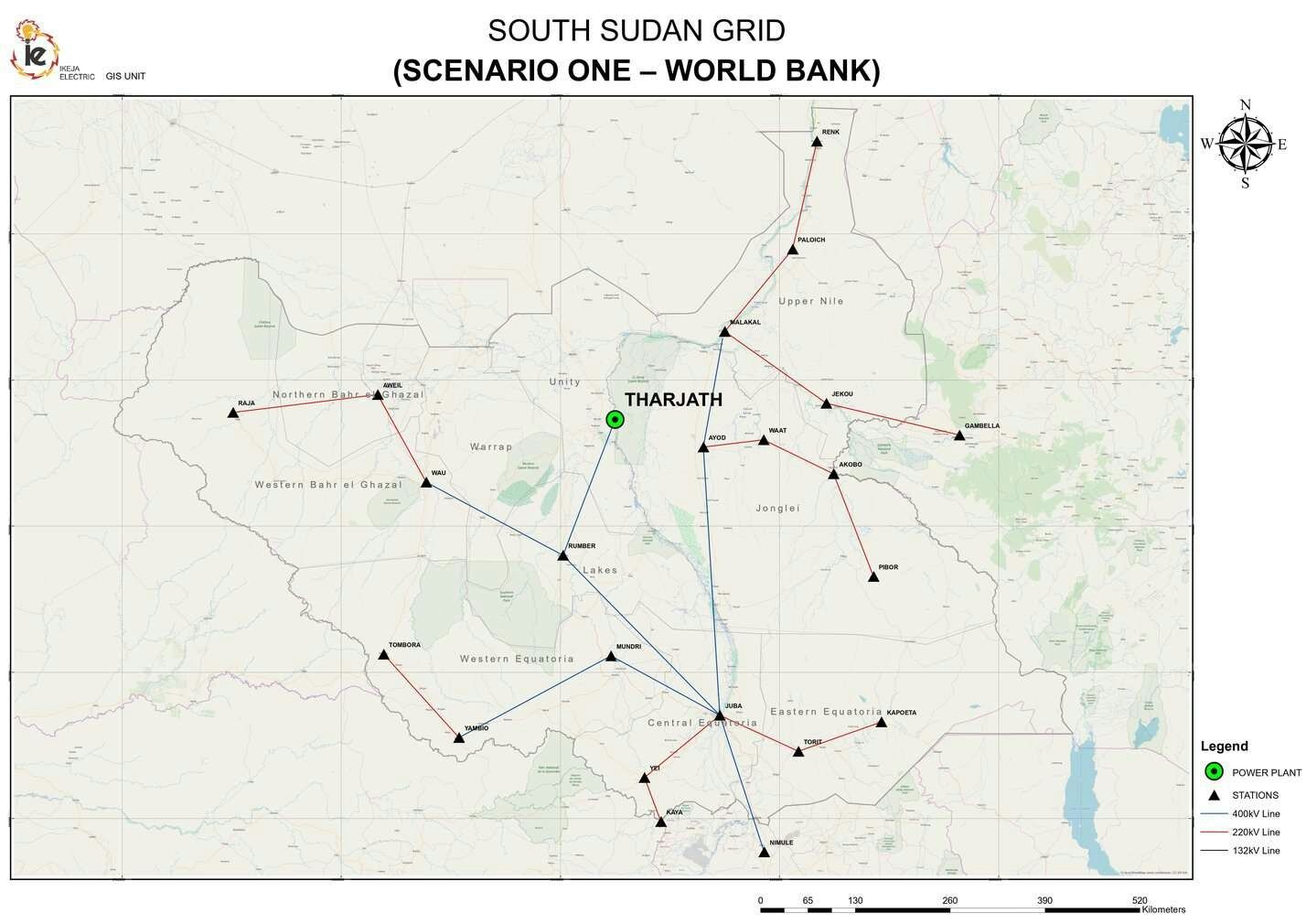 South Sudan Grid Routing