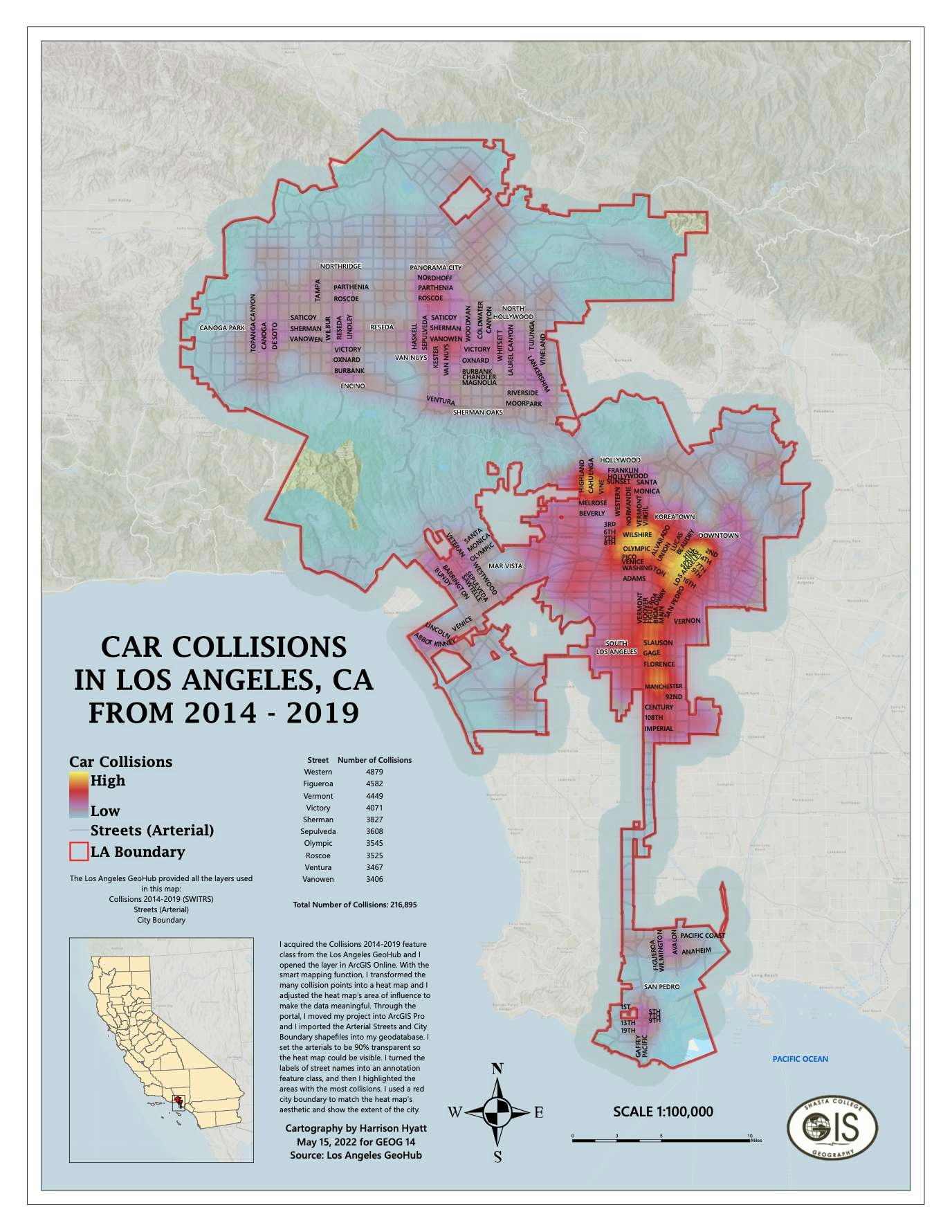 Car Collisions in Los Angeles 2014-2019