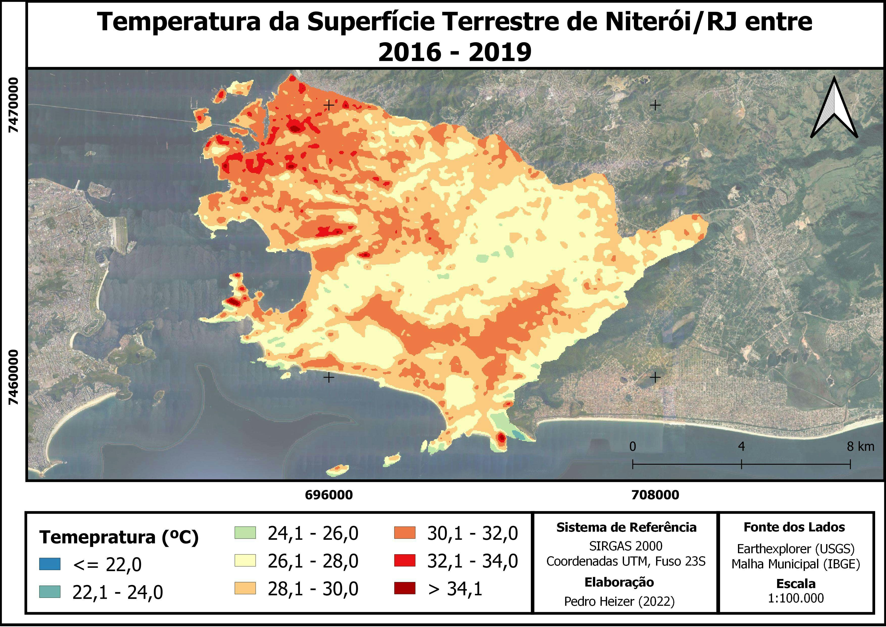 Land Surface Temperature of Niterói/RJ