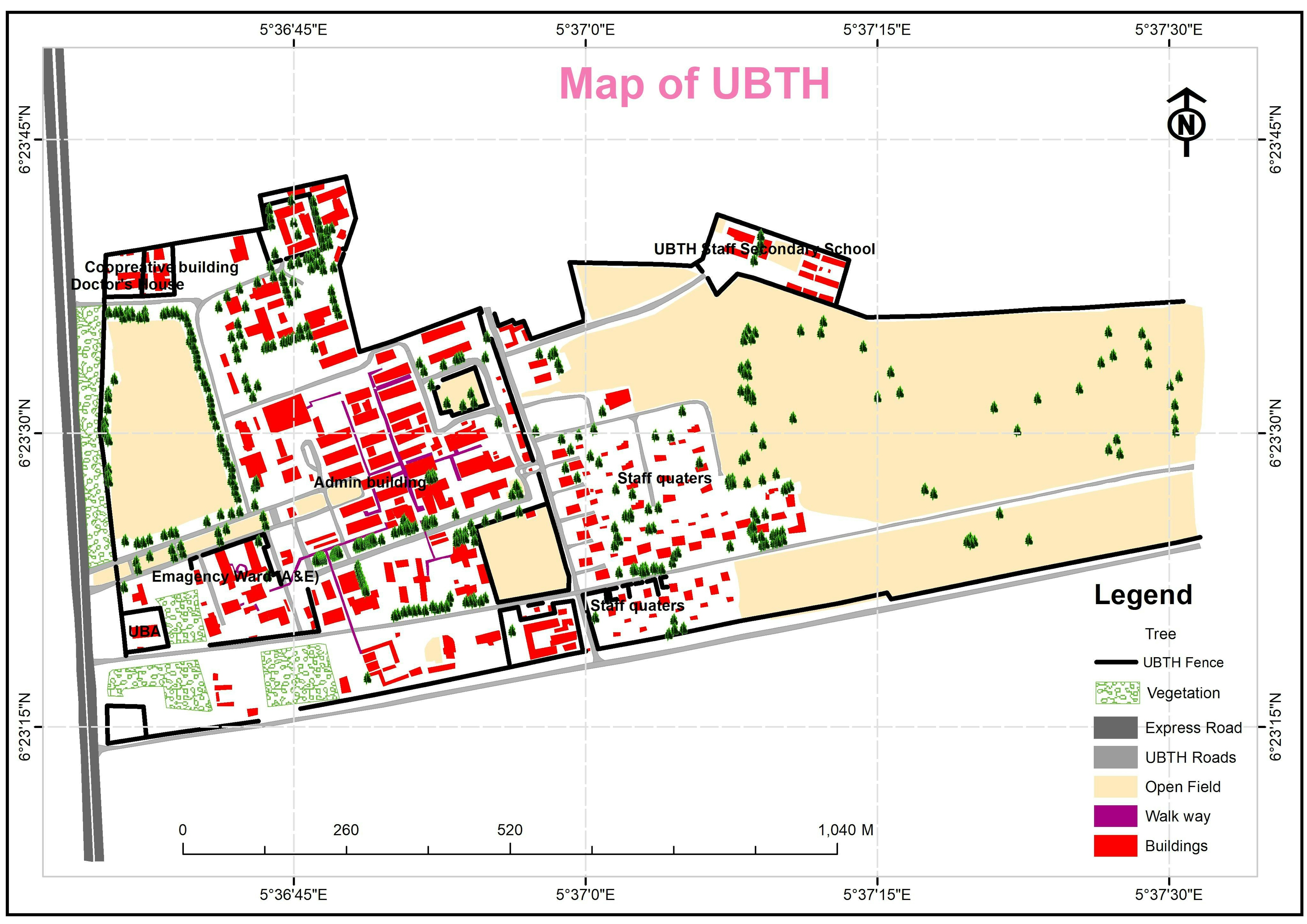 Map of UBTH