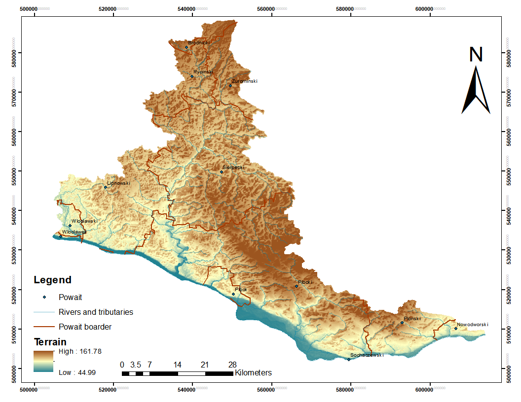 Terrain map of Groundwater Body 48